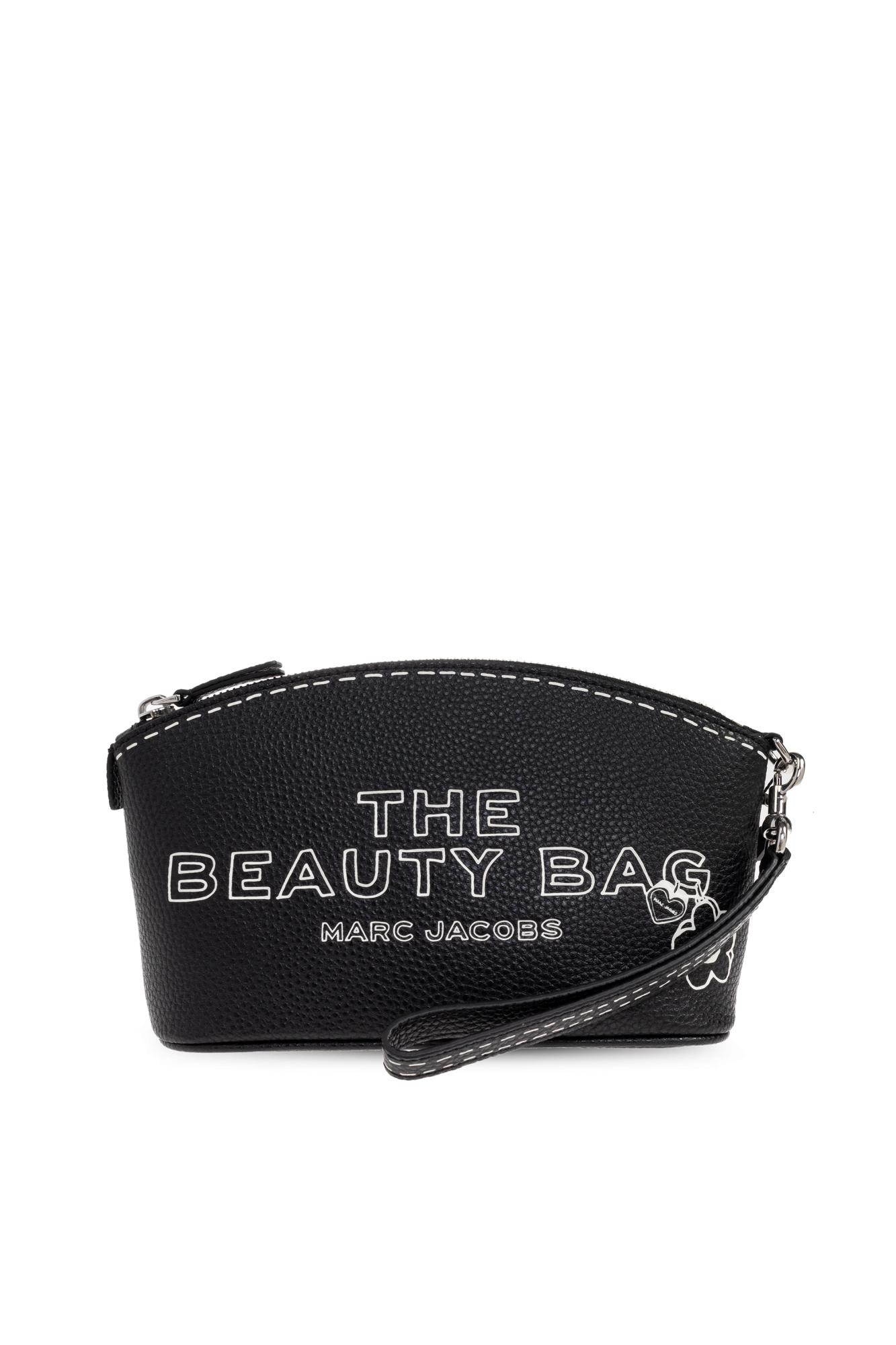 Marc Jacobs Cosmetic Bag With Logo In Brown