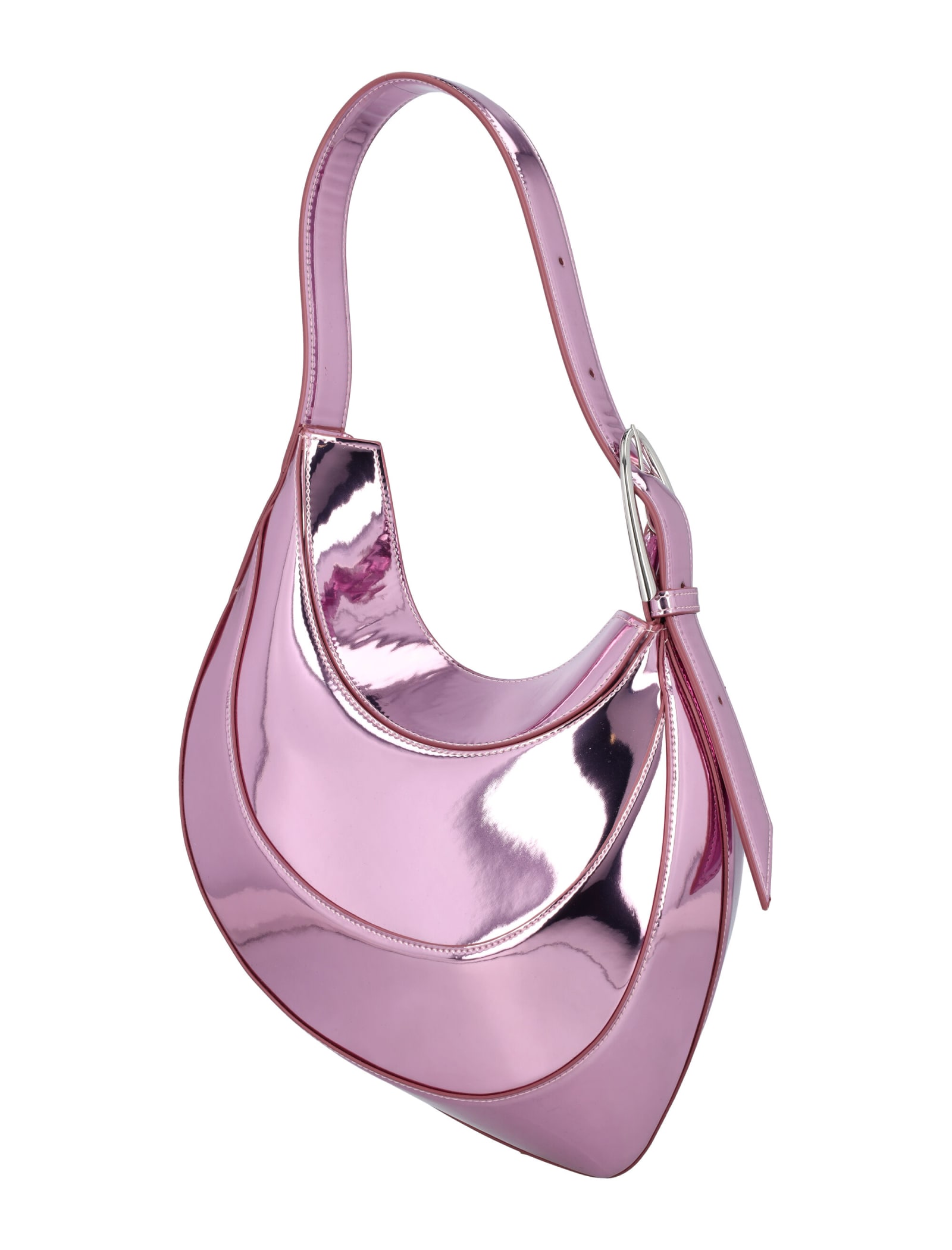 Shop Mugler Metallic Curve 02 In Pink/metallic