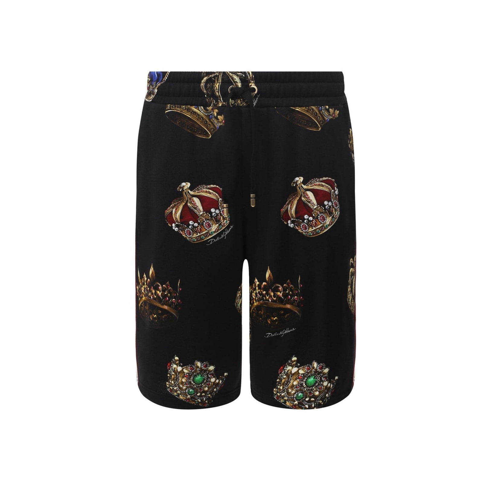 Shop Dolce & Gabbana Logo Track Shorts In Black