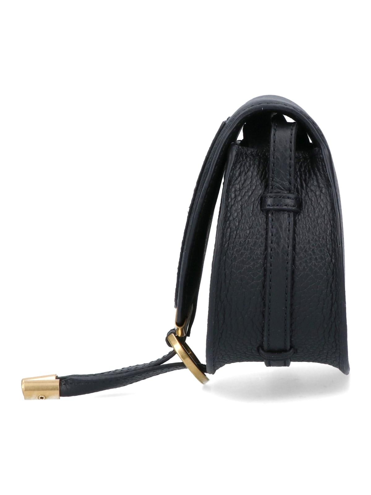 Shop Chloé Marcie Mini Saddle Bag In Nero