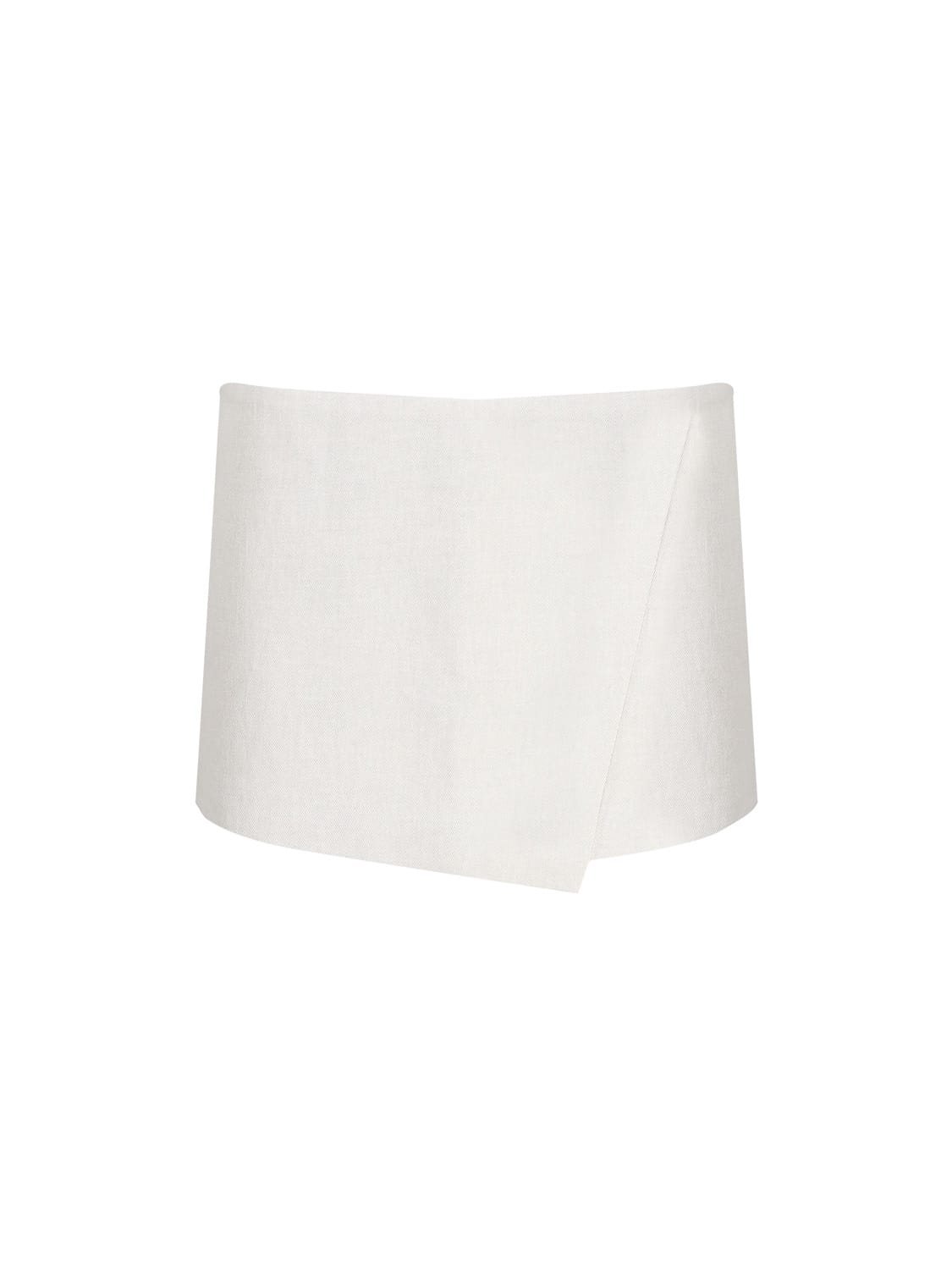Shop The Andamane Liza Low-waisted Miniskirt In Satin Crepe In White