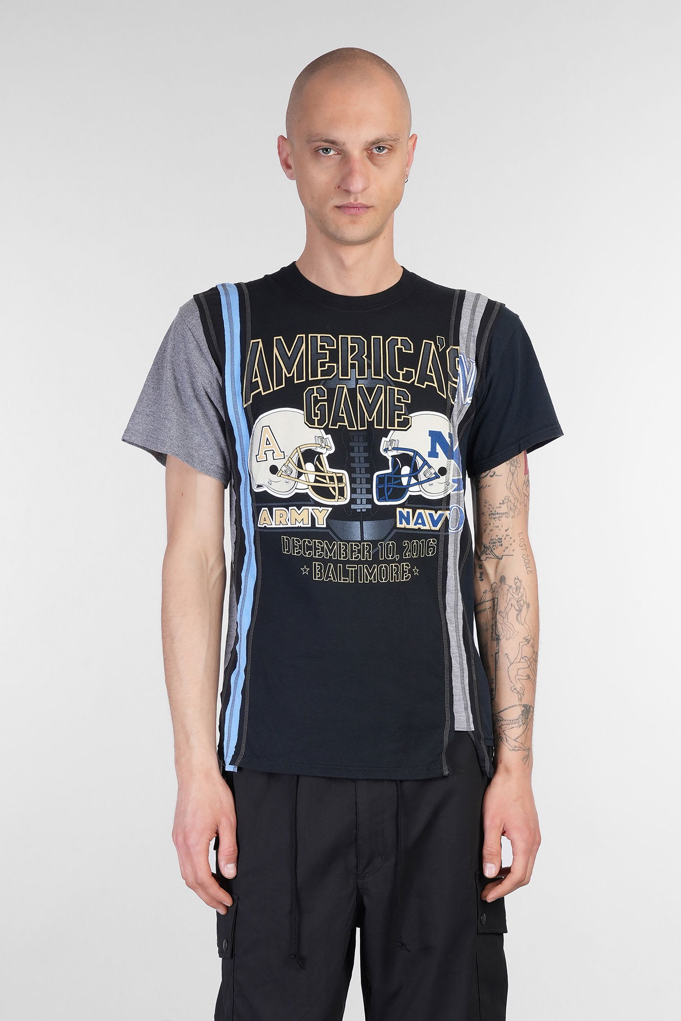 T-shirt In Black Cotton