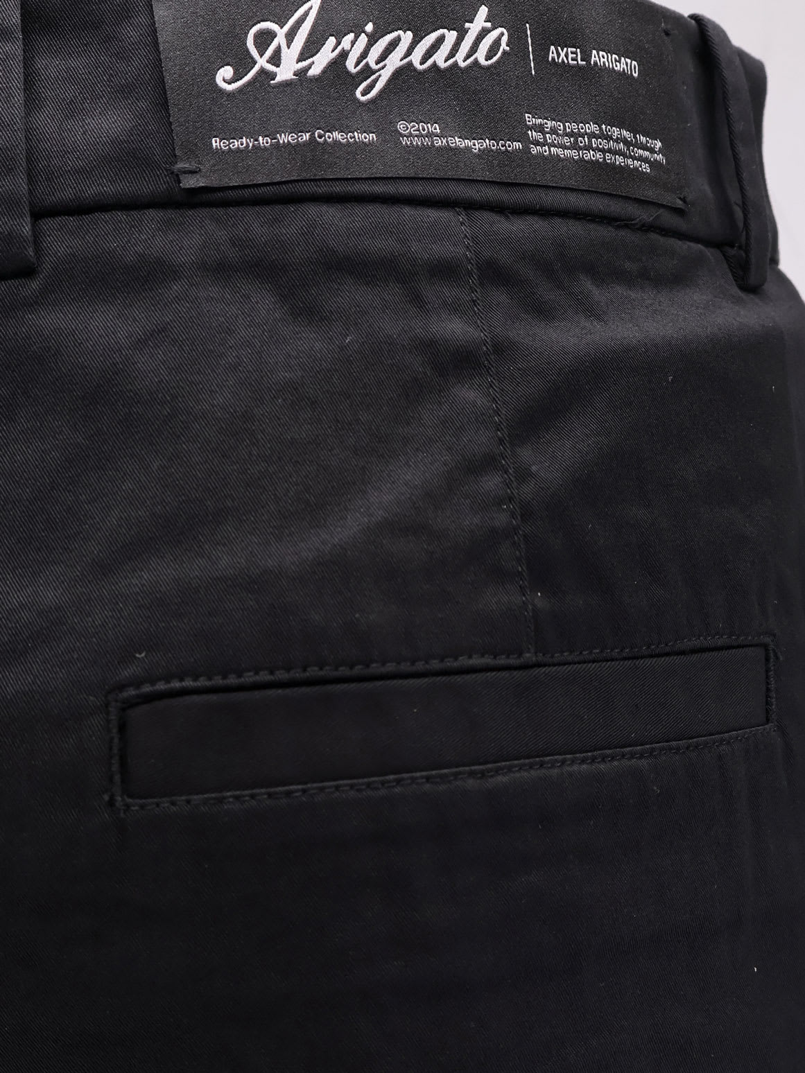 Axel Arigato Serif Straight Chino Pants In Black