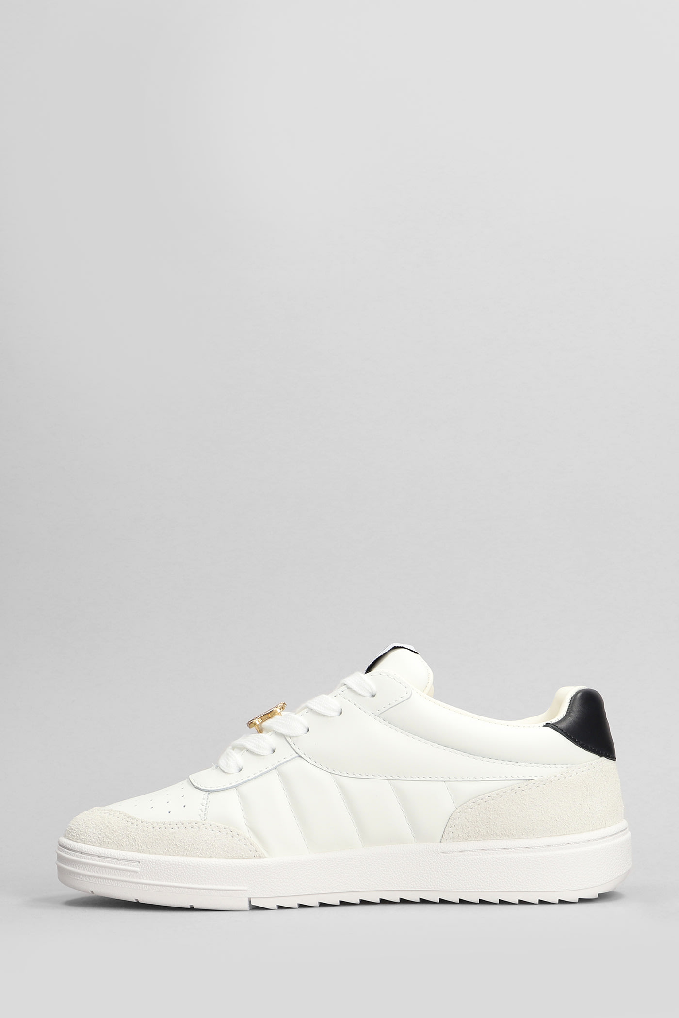 Shop Palm Angels Sneakers In White Leather
