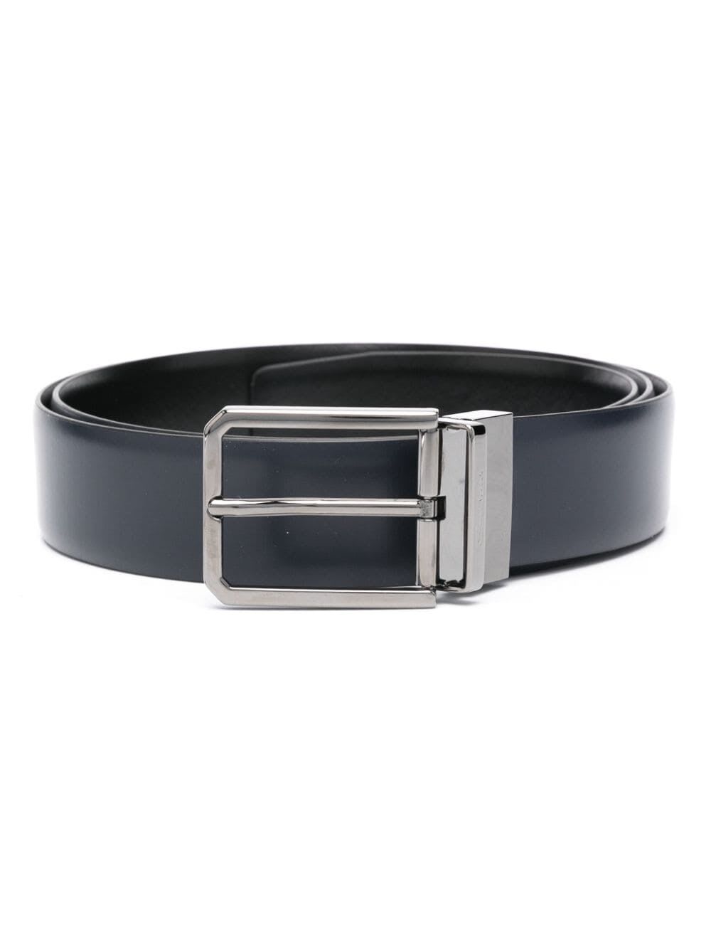 Shop Santoni Regular Belt In Blue