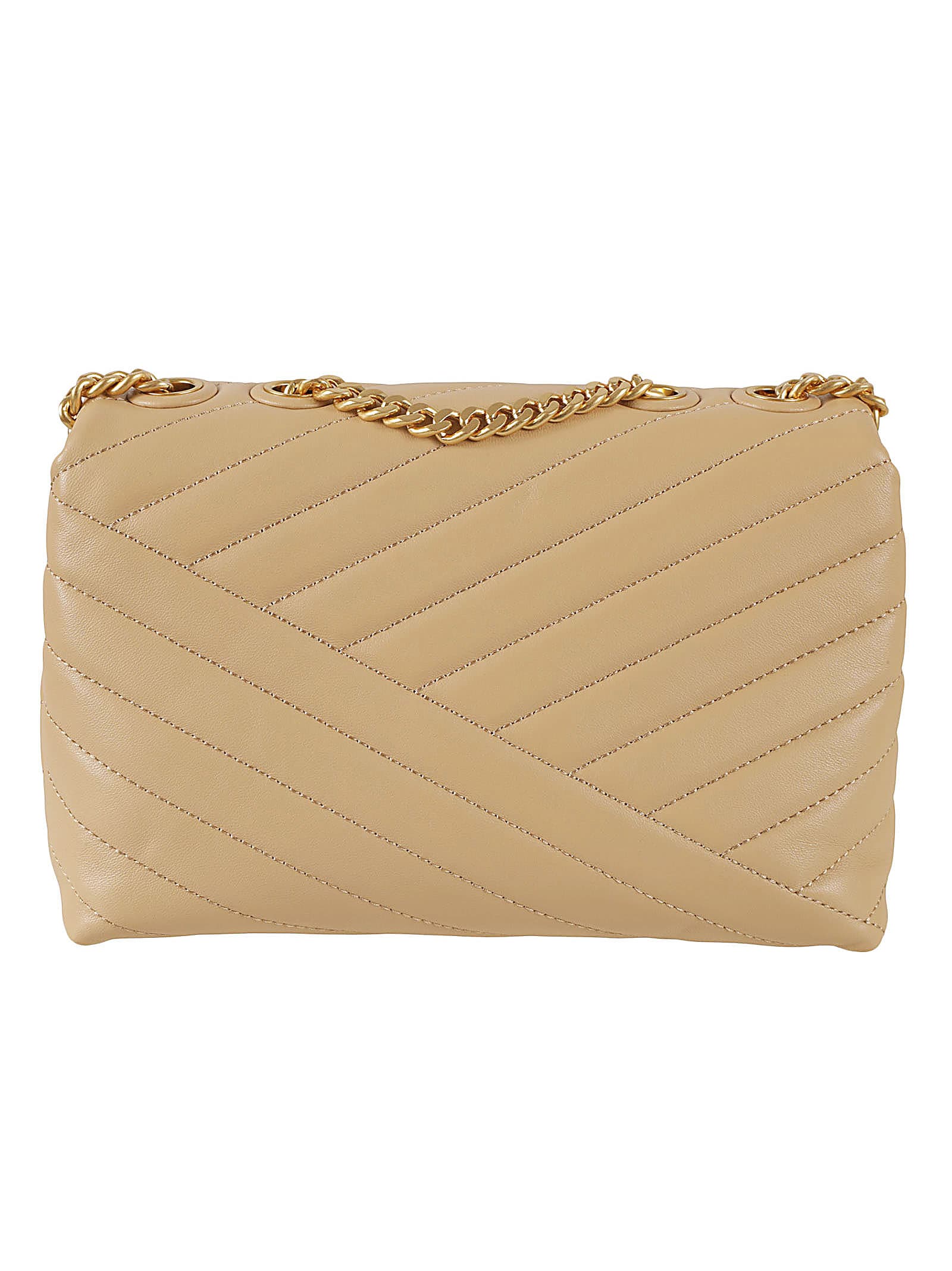 Shop Tory Burch Kira Chevron Small Convertible Shoulder Bag In Desert Dune