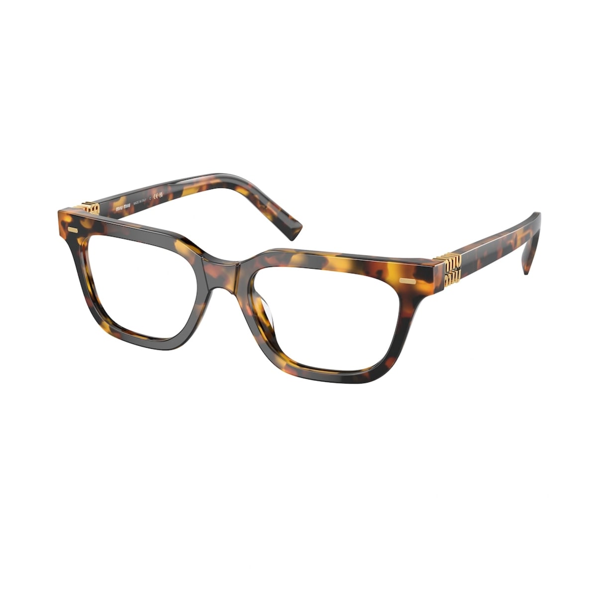 Shop Miu Miu 0mu 07xv Vau1o1 Havana Glasses In Marrone