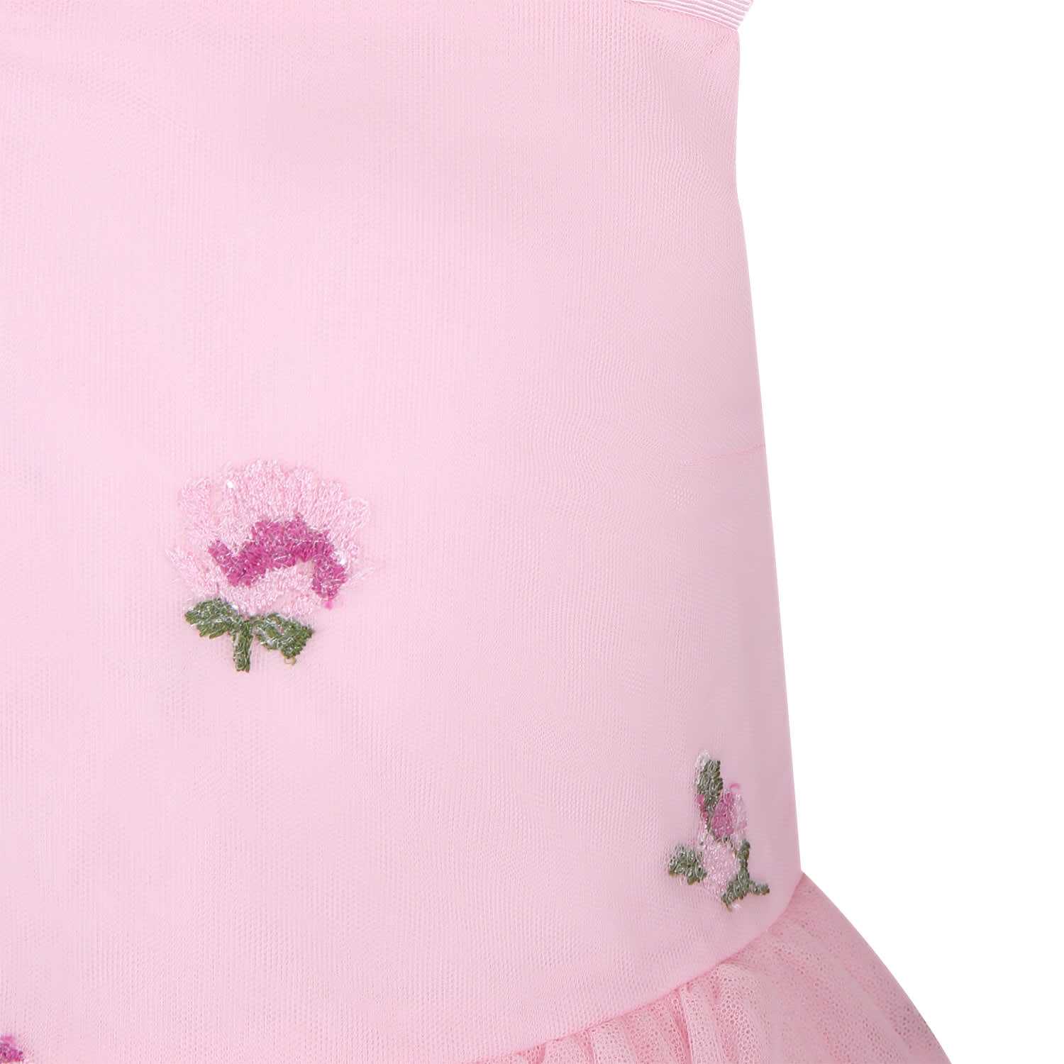 Shop Simonetta Pink Dress For Girl With Flowers