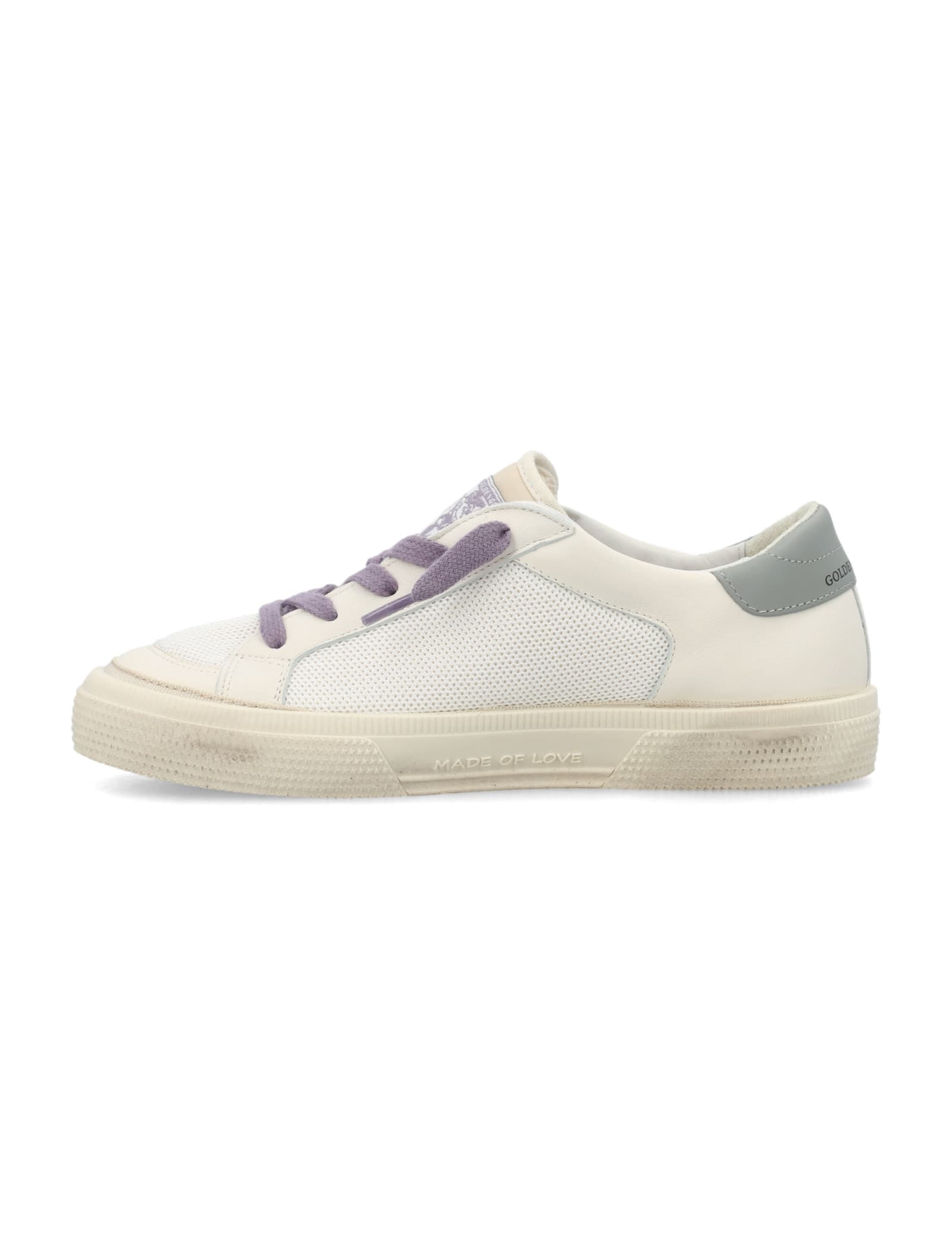 Shop Golden Goose May Sneakers In White/grey
