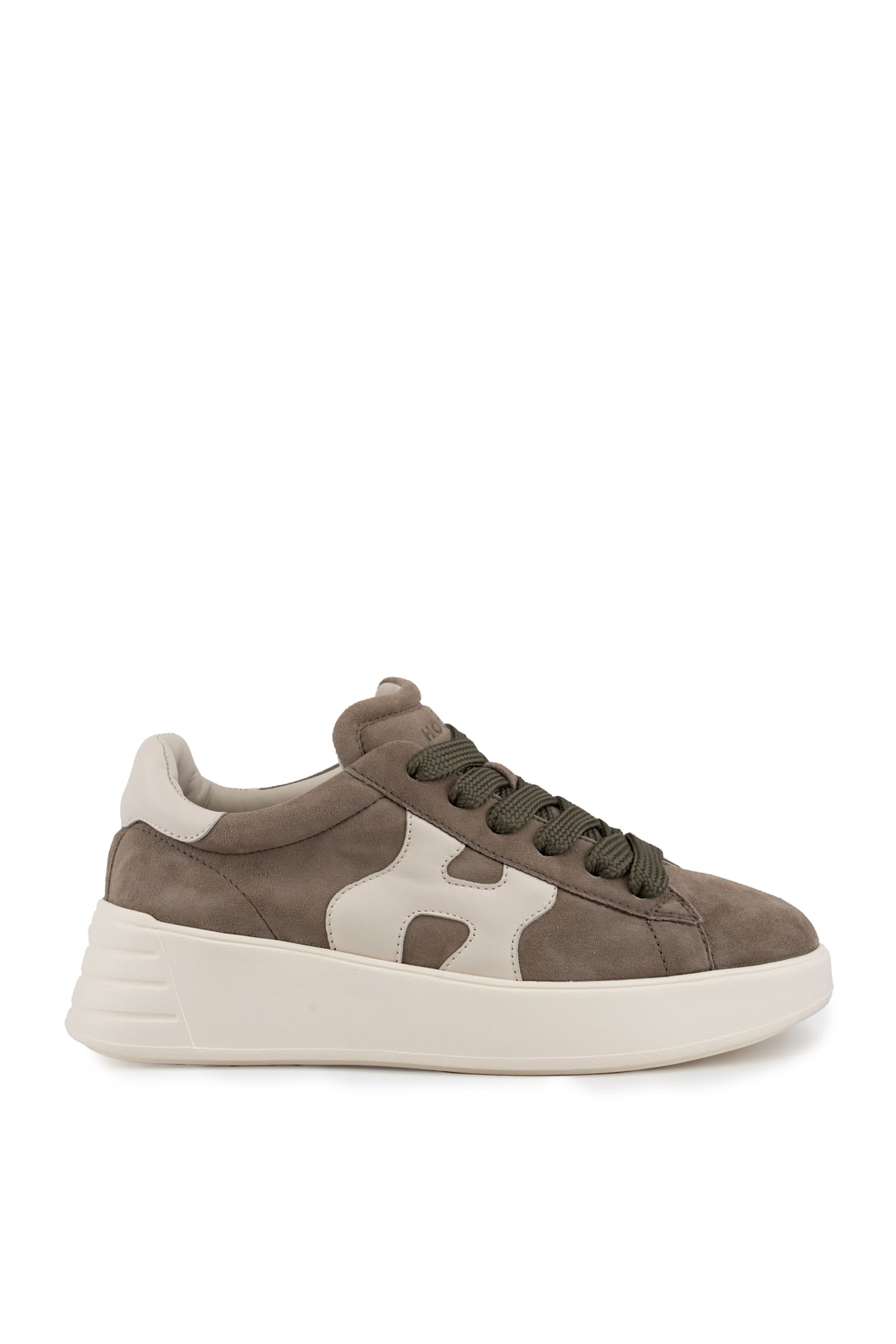 Shop Hogan Rebel Sneakers In Suede In Marrone