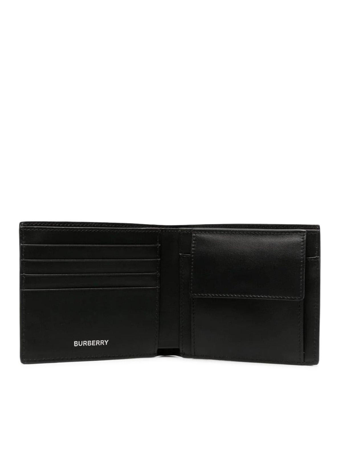 Burberry All-over Check Printed Bi-fold Wallet In Archive Beige