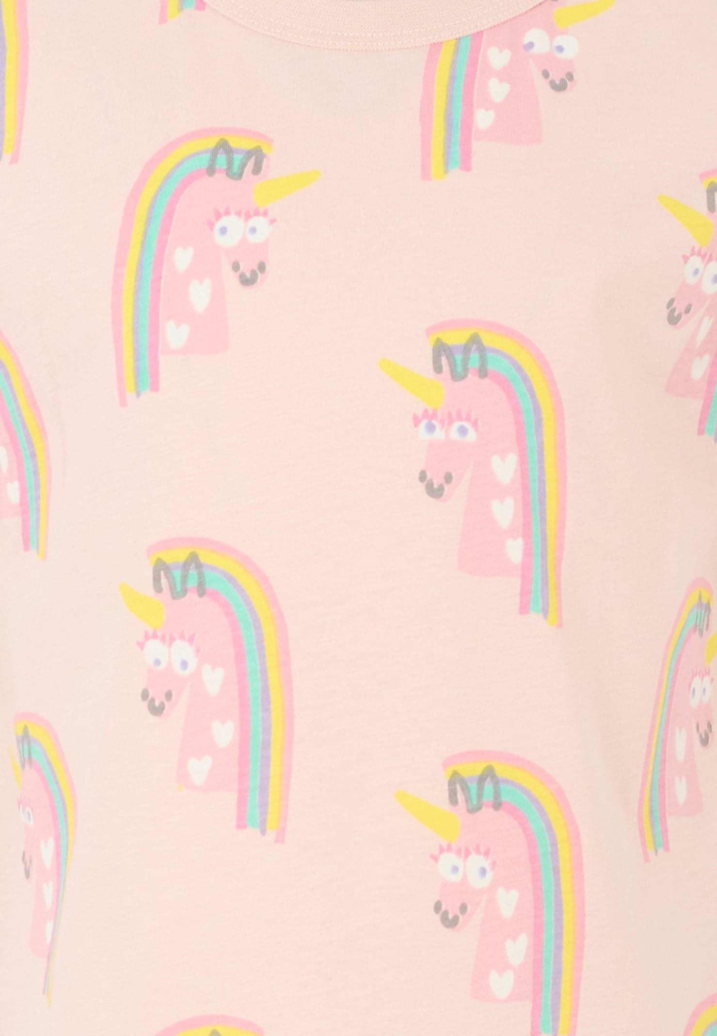 Stella Mccartney Pink T-shirt For Girl With Unicorn In Pink