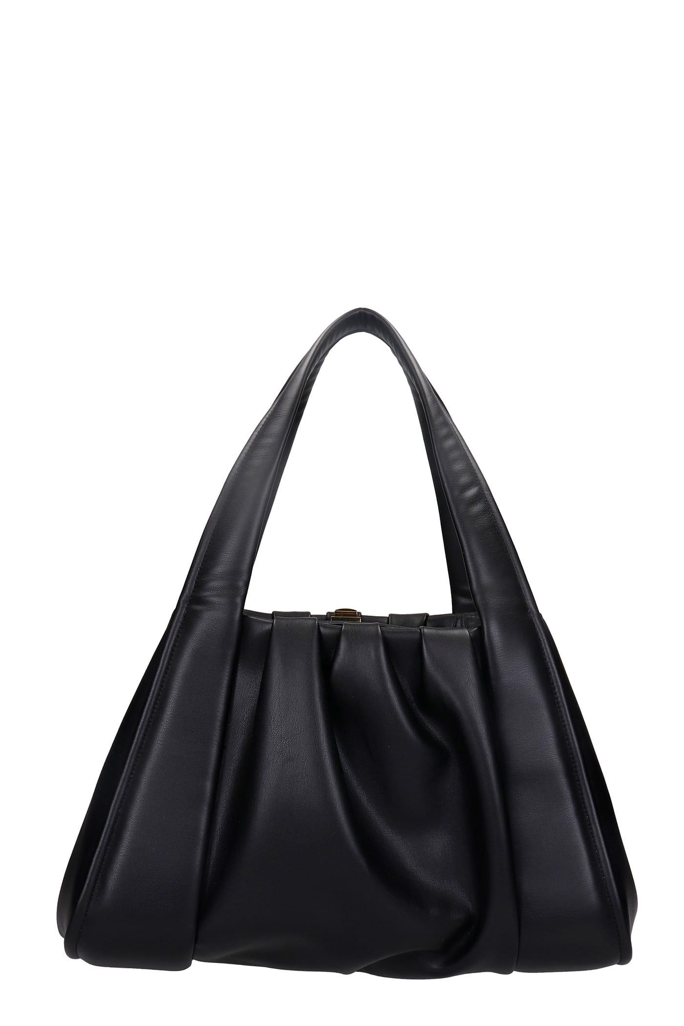 THEMOIRè Irida Basic Shoulder Bag In Black Leather