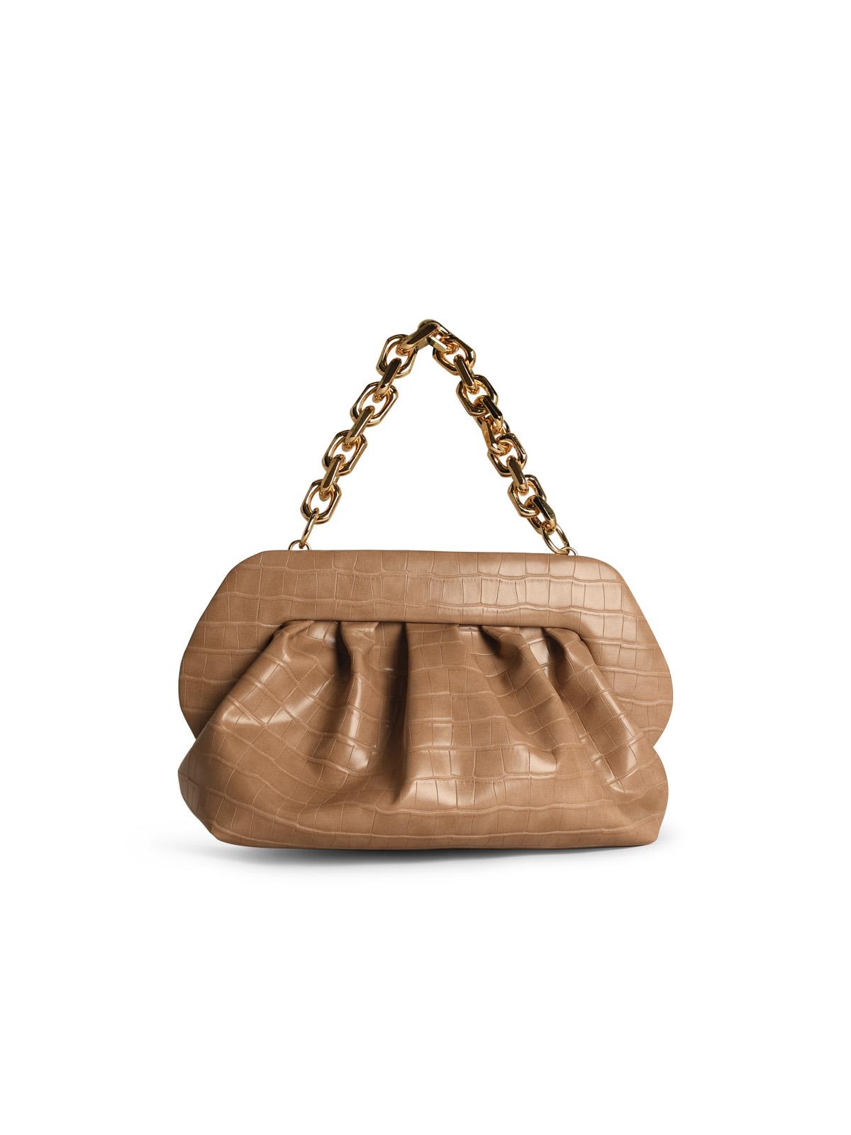 Shop Themoirè Bios Croco Beige Vegan Leather Bag