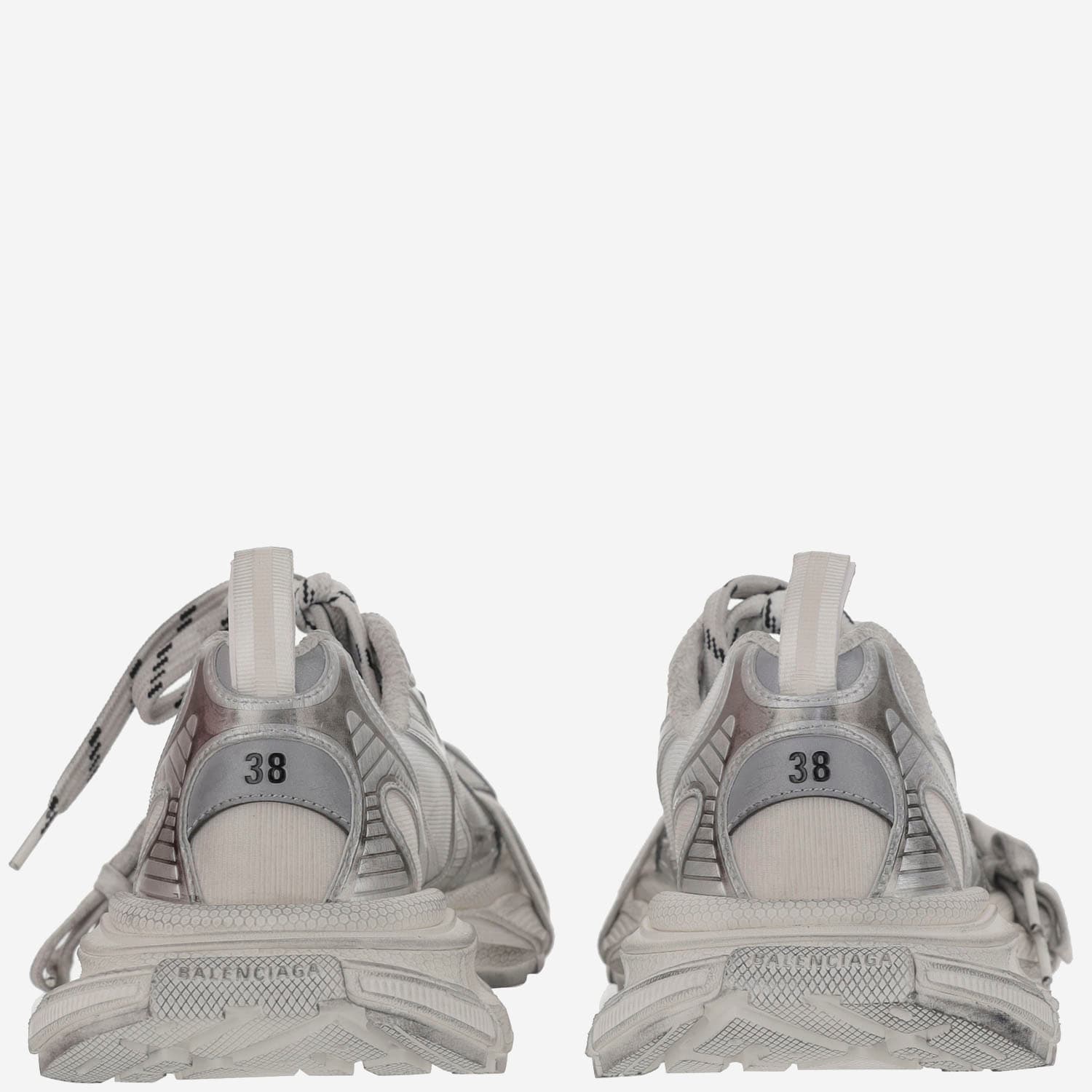 Balenciaga 3xl Mesh Summer Sneakers Shoes In Whitesilver