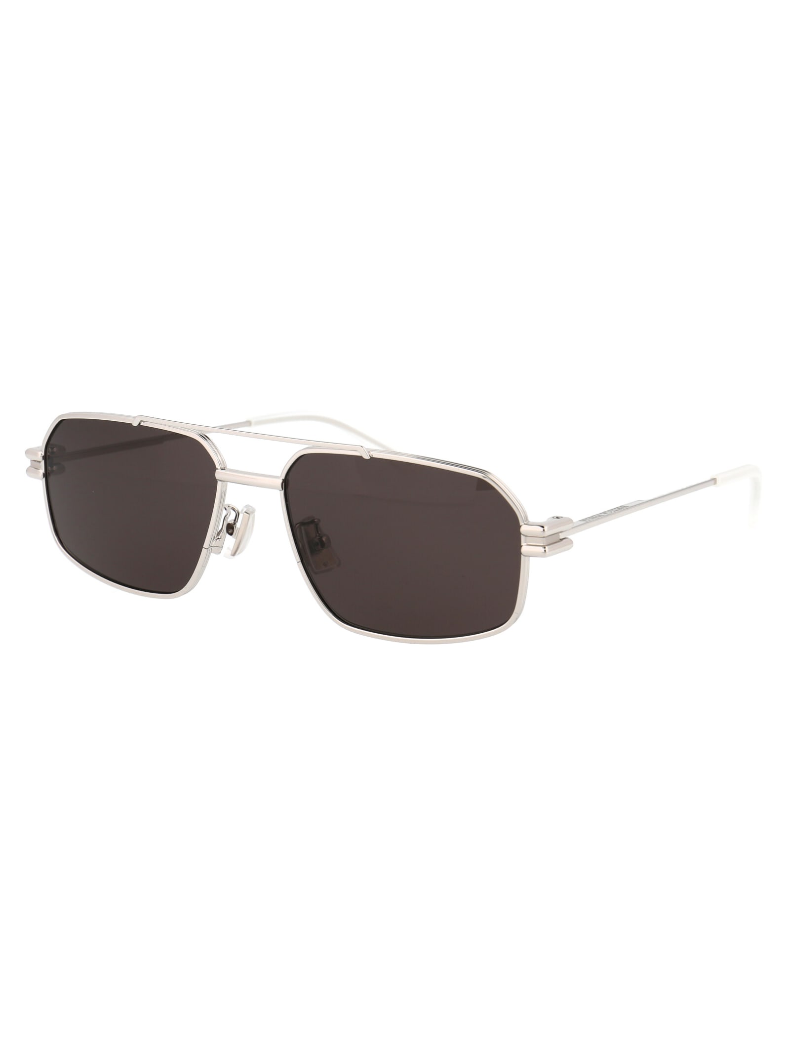 Shop Bottega Veneta Bv1128s Sunglasses In 003 Silver Silver Grey
