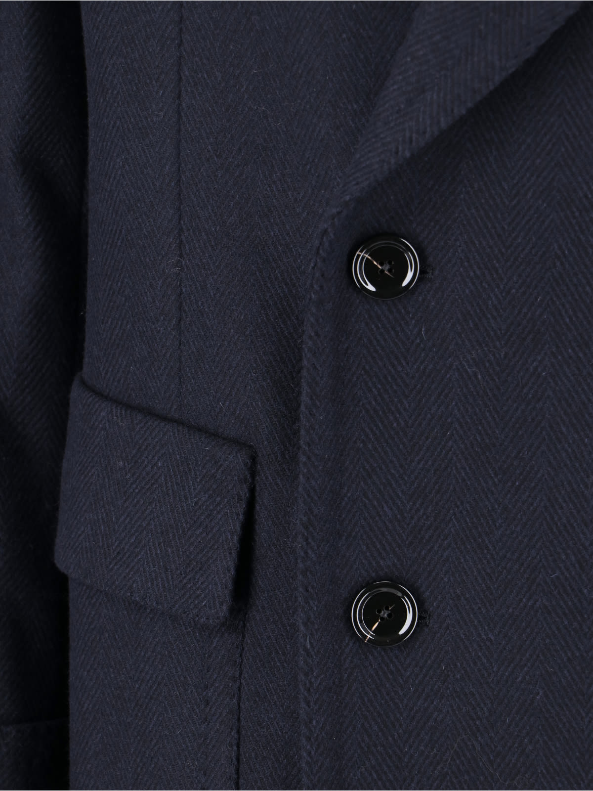 Lardini Double-breasted Jacket With Notch Lapel And Back Vent In Blue