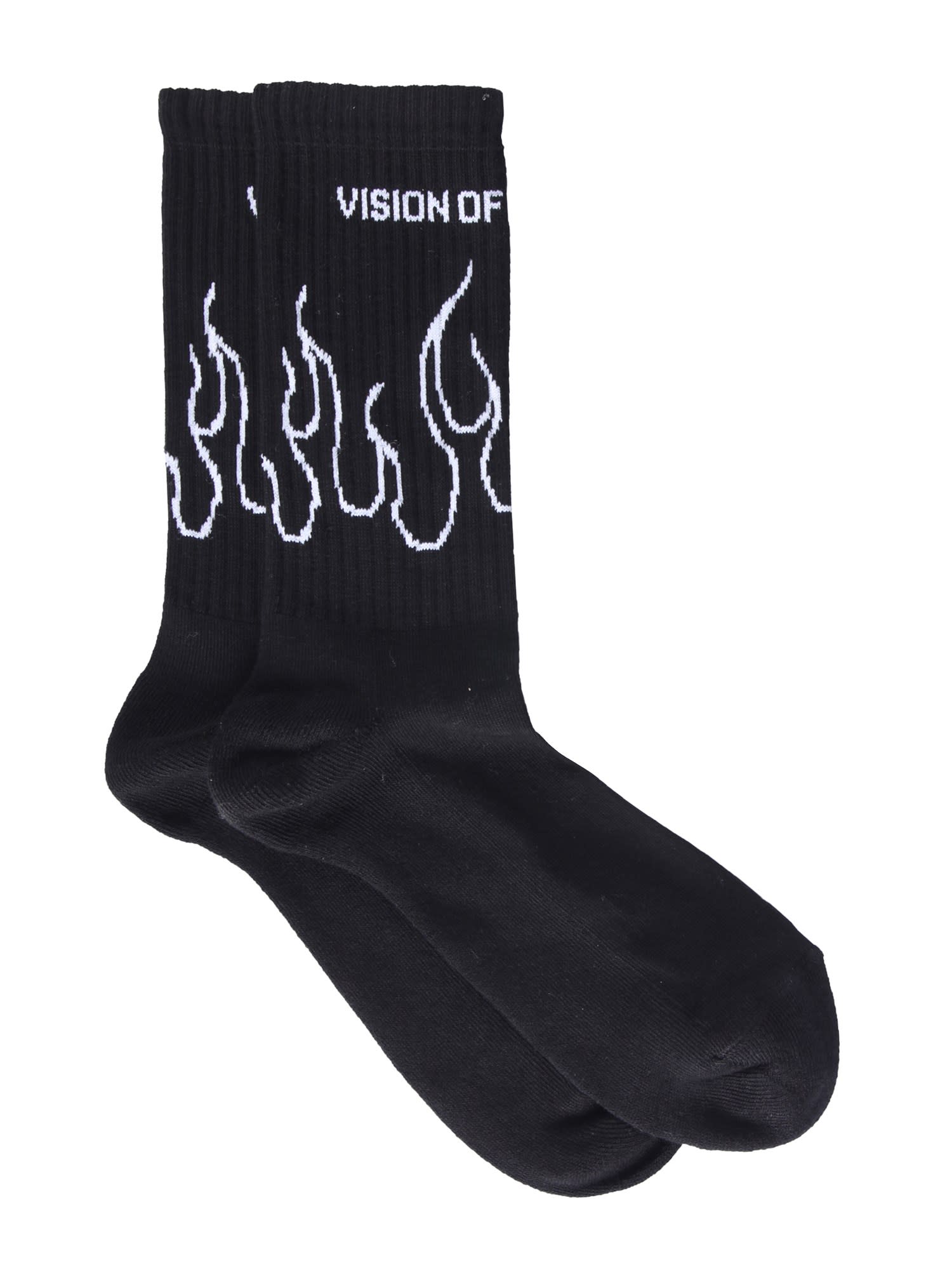 Shop Vision Of Super Cotton Socks  In Black