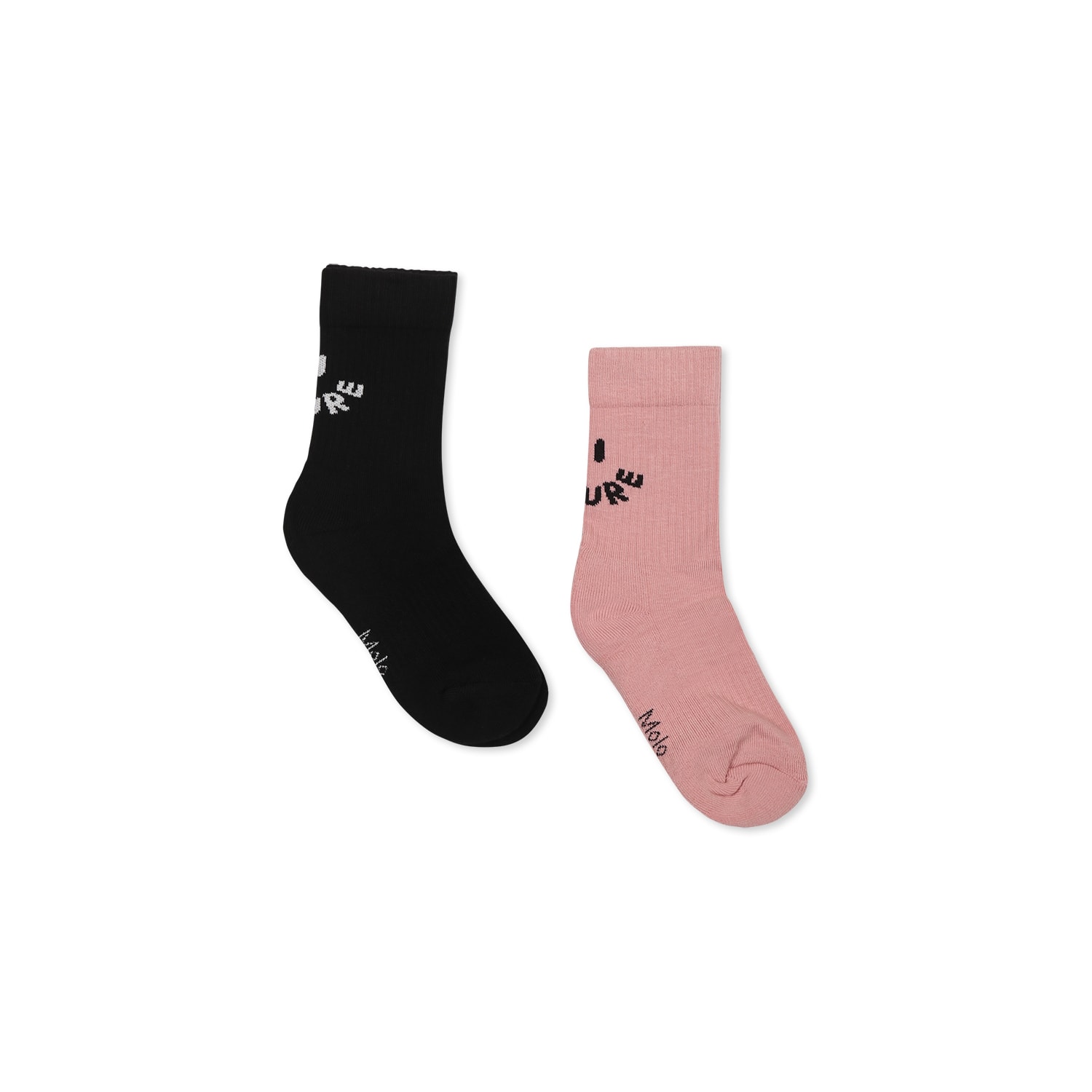 Molo Multicolor Socks Set For Girl With Smiley In Multicolor