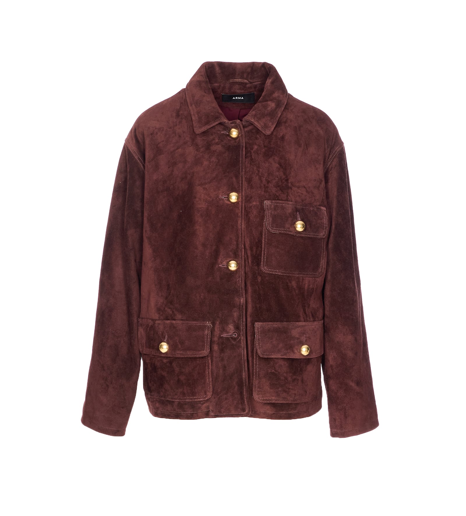Arma Gold-button Flap-pocket Jacket In Multi