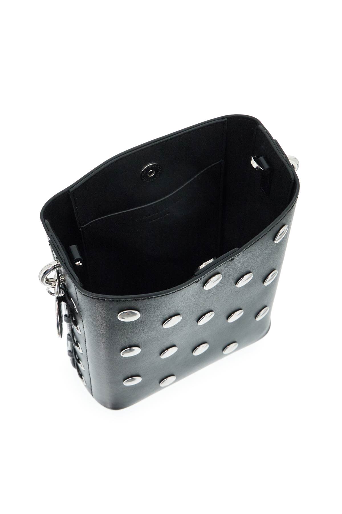STELLA MCCARTNEY MINI BUCKET BAG FRAYME WITH STUDS