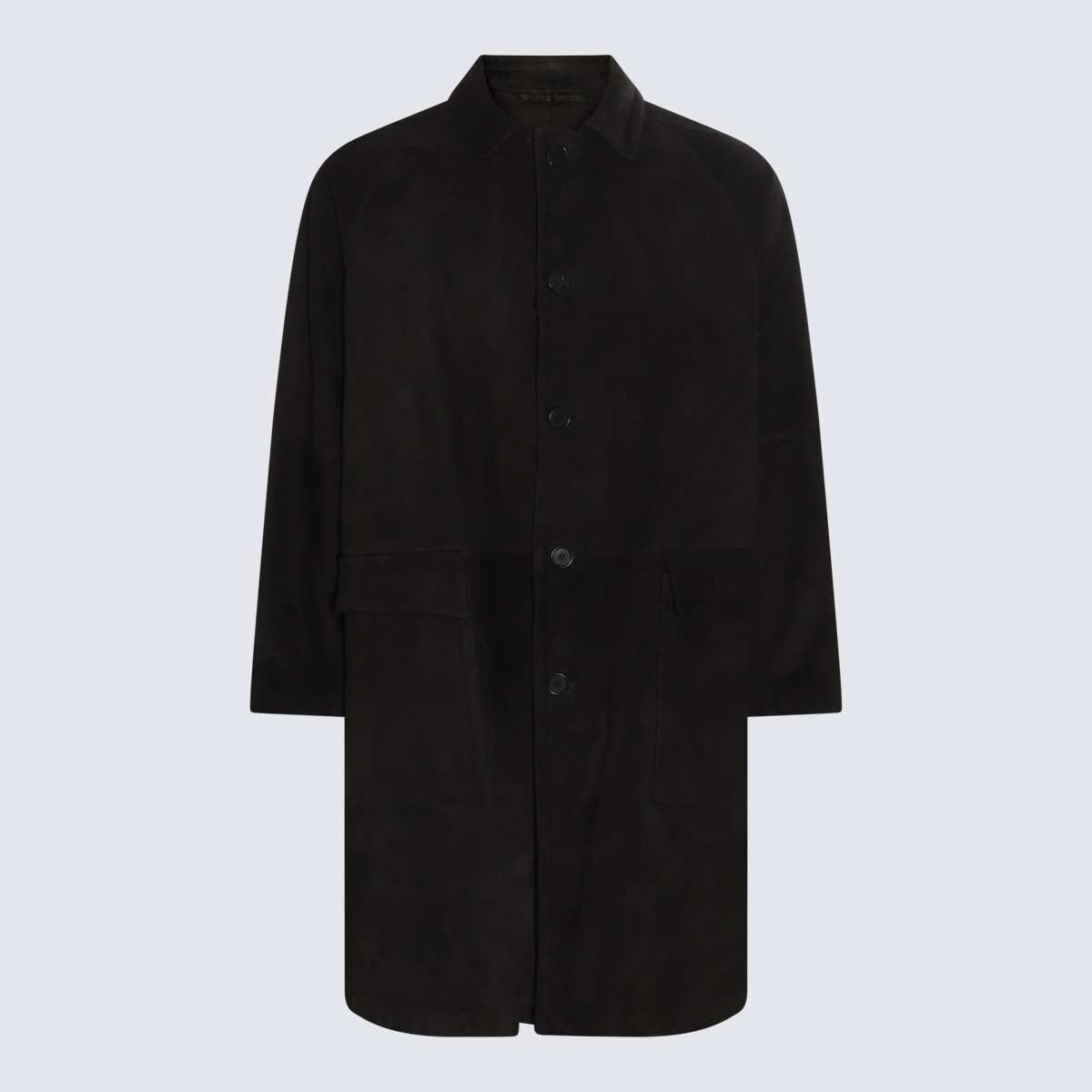 Black Leather Long Coat