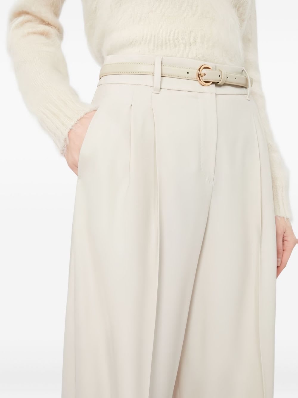 Max Mara Studio Entrata Trouser Beige In Neutral