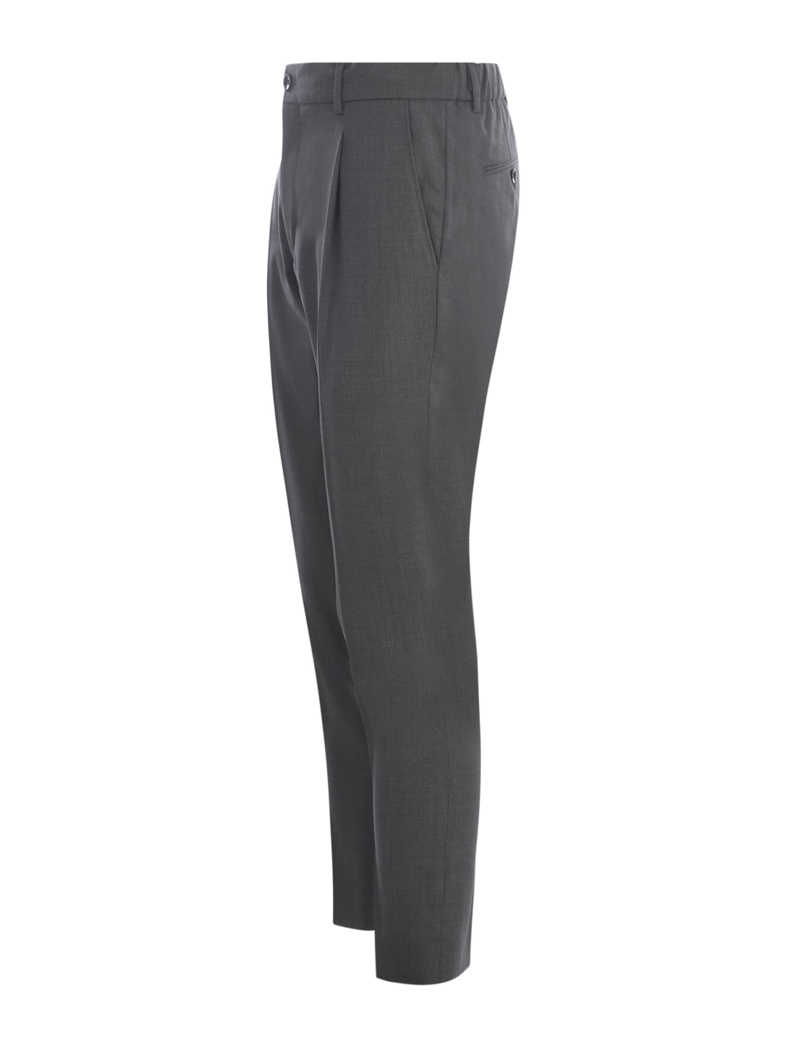 Shop Be Able Trousers  In Wool Blend In Grigio