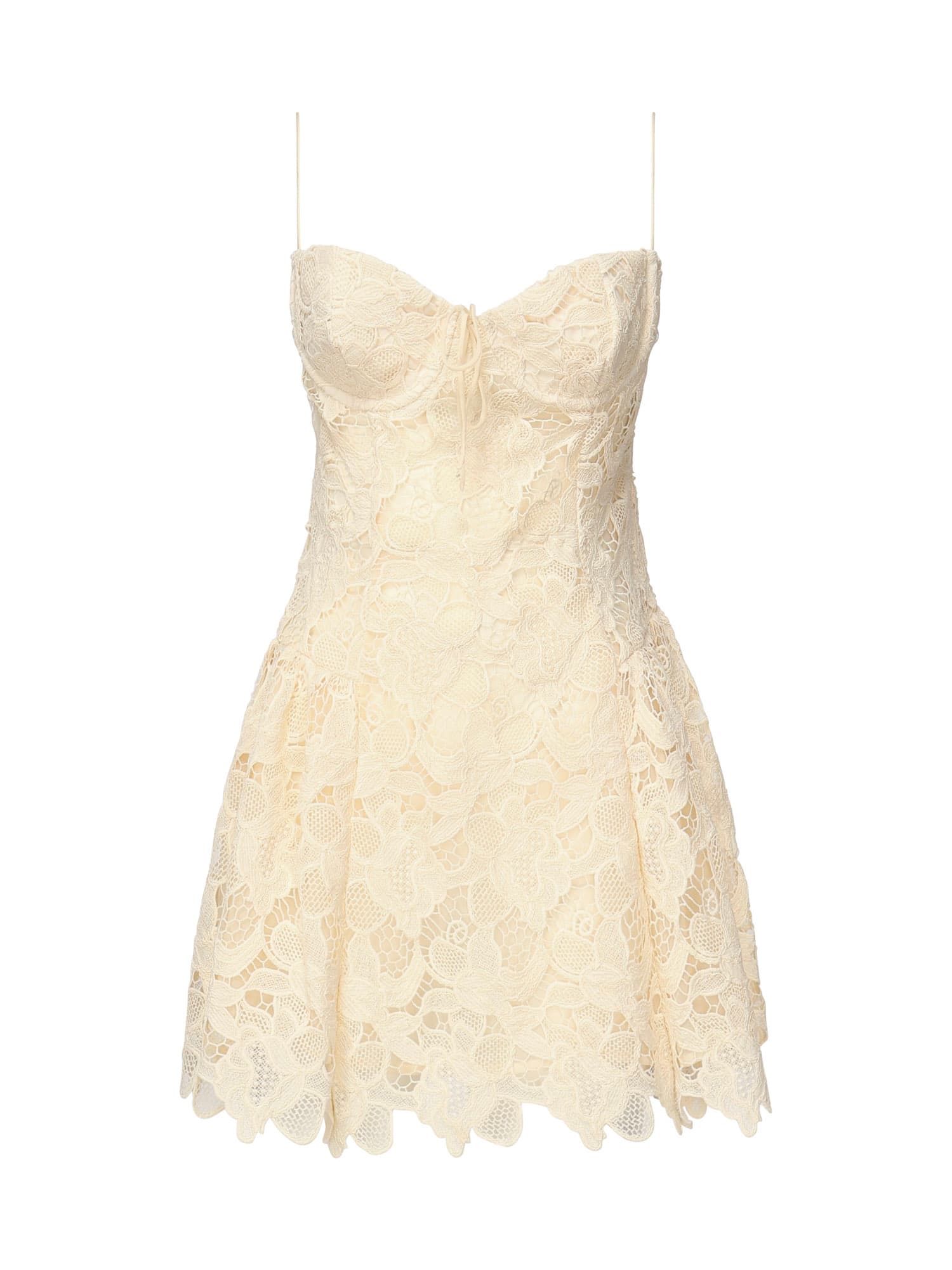 For Love & Lemons Coco Mini Dress In Neutral