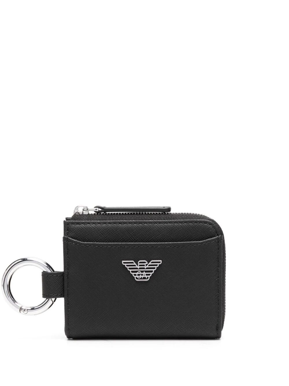 Emporio Armani Man`s Compact Wallet In Black