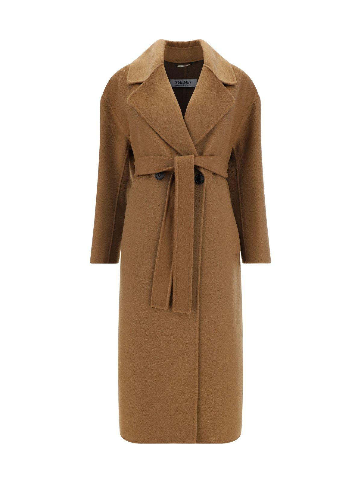 Shop 's Max Mara Manuele Double-breasted Coat In Brown