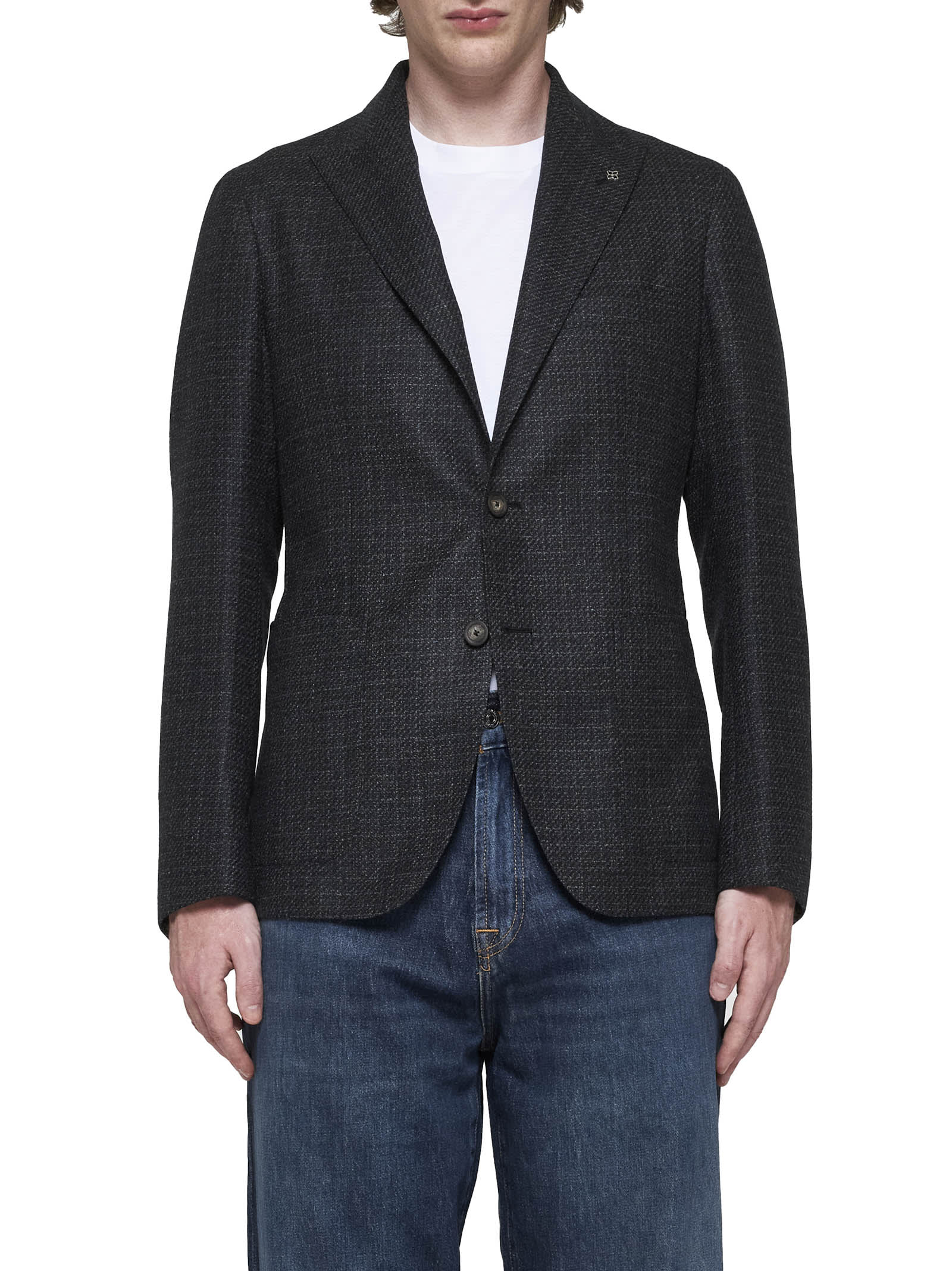 Shop Tagliatore Blazer In Black