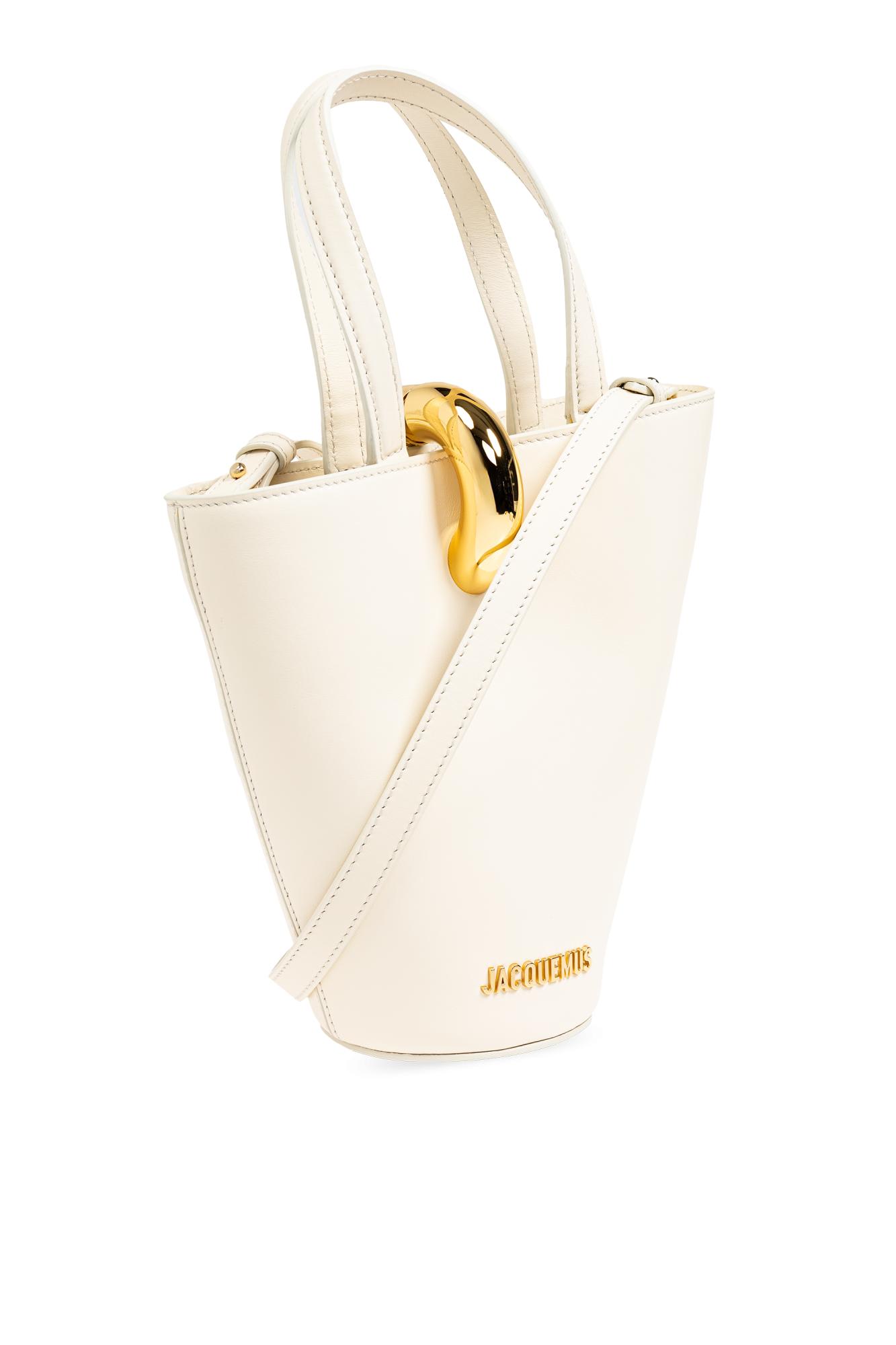 Shop Jacquemus Shoulder Bag Bambola In Cream