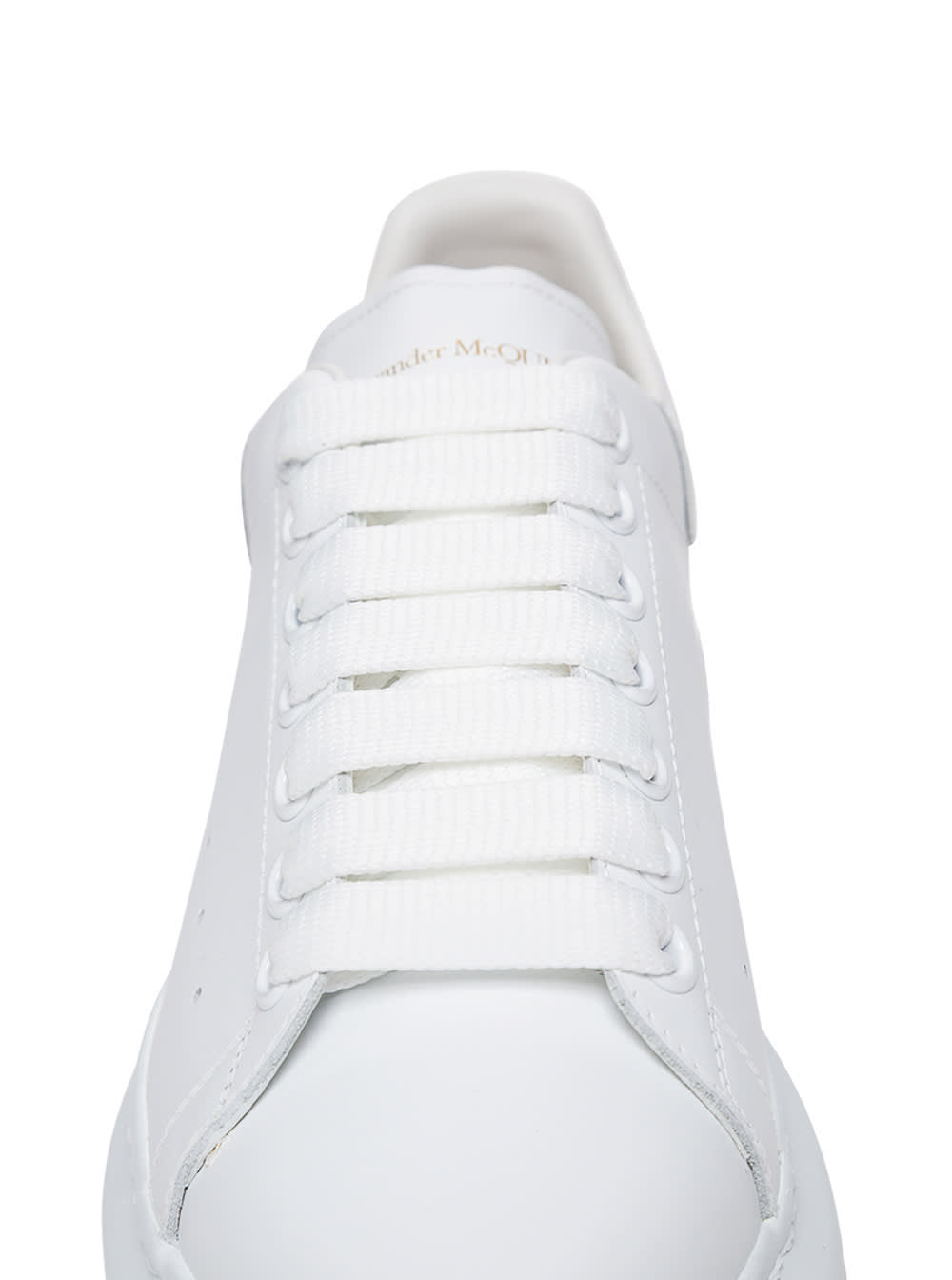 Shop Alexander Mcqueen White Leather Big Sole Sneakers