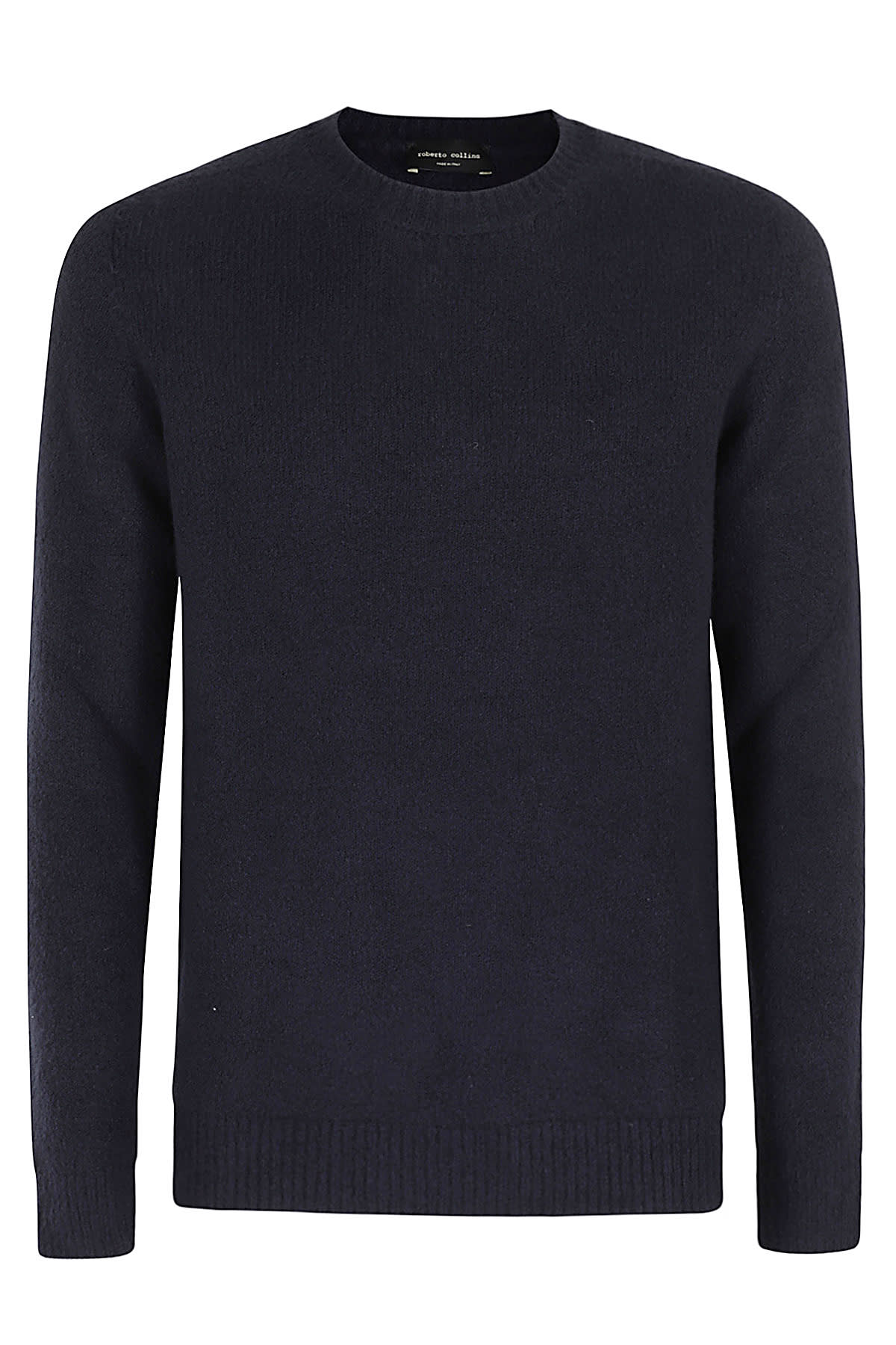 Shop Roberto Collina Girocollo ml Cotone Elastan In Navy