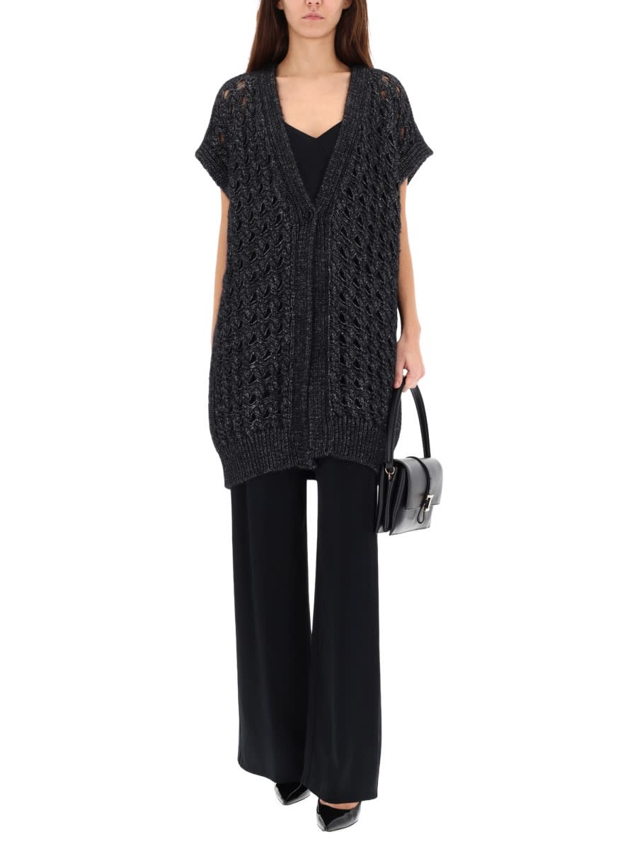 Herno Women Vest With Perforated Workmanship In Black