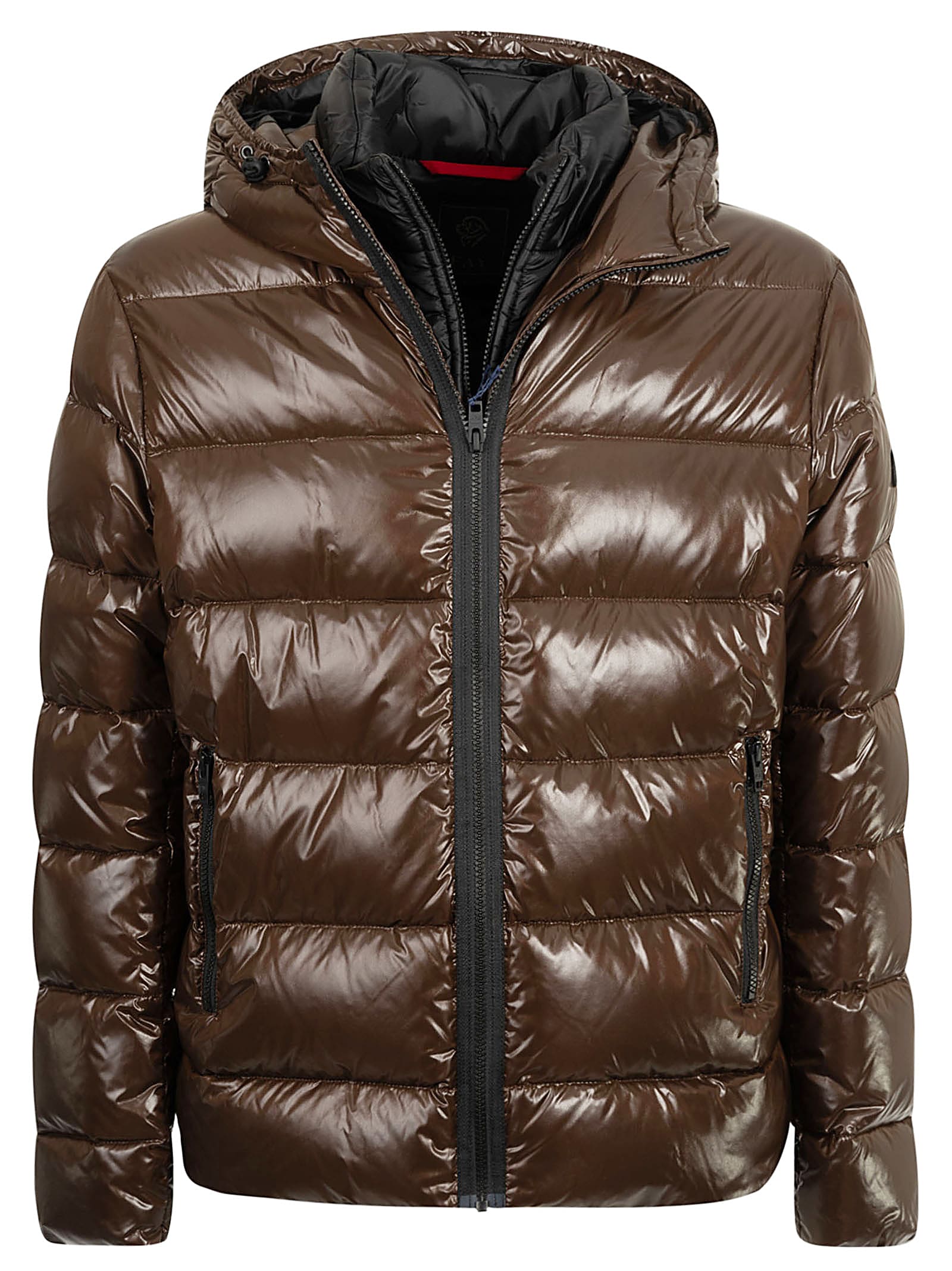 Shop Fay Shiny Zipped Padded Jacket