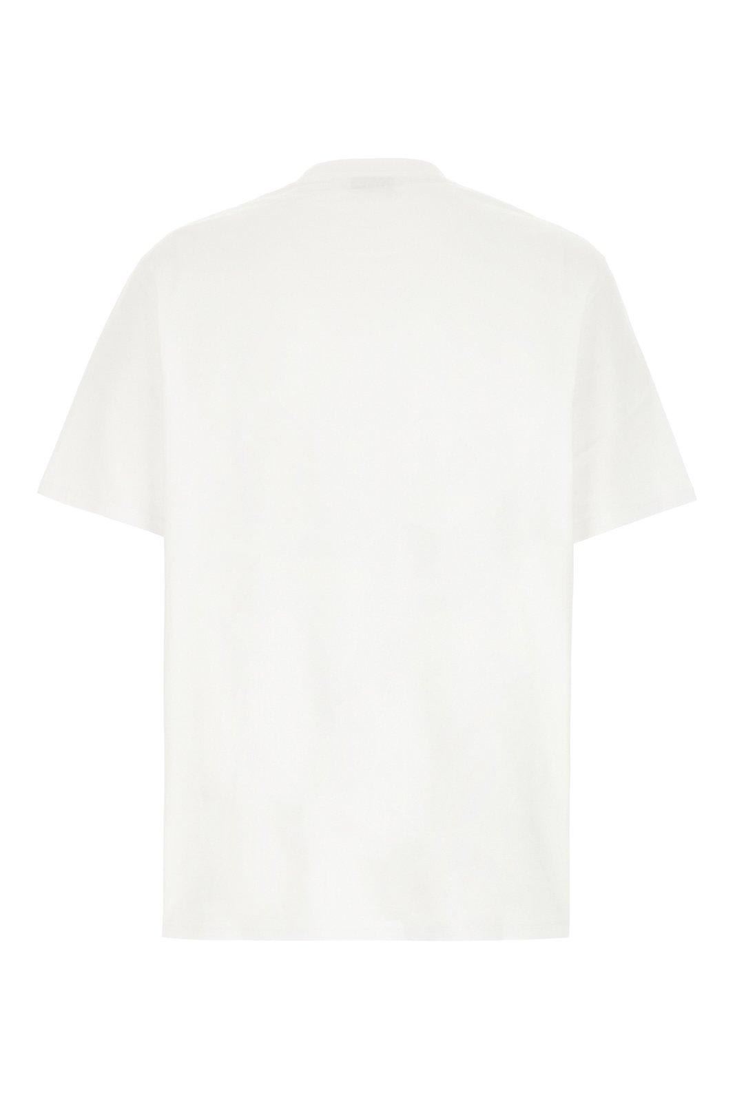 Shop Lanvin Logo Patch Crewneck T-shirt In White