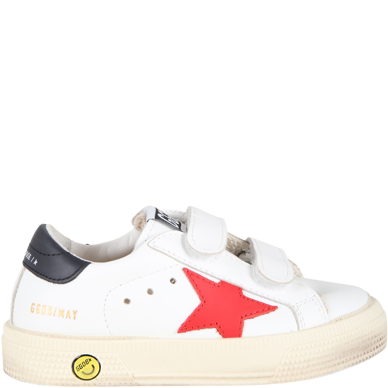 Golden Goose White may School Sneakers For Kids
