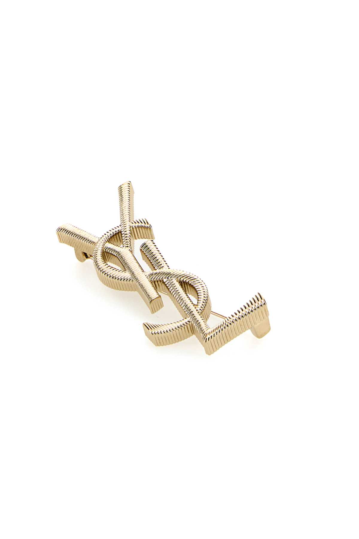 Saint Laurent Ysl Cassandre Brooch Gold In Dore