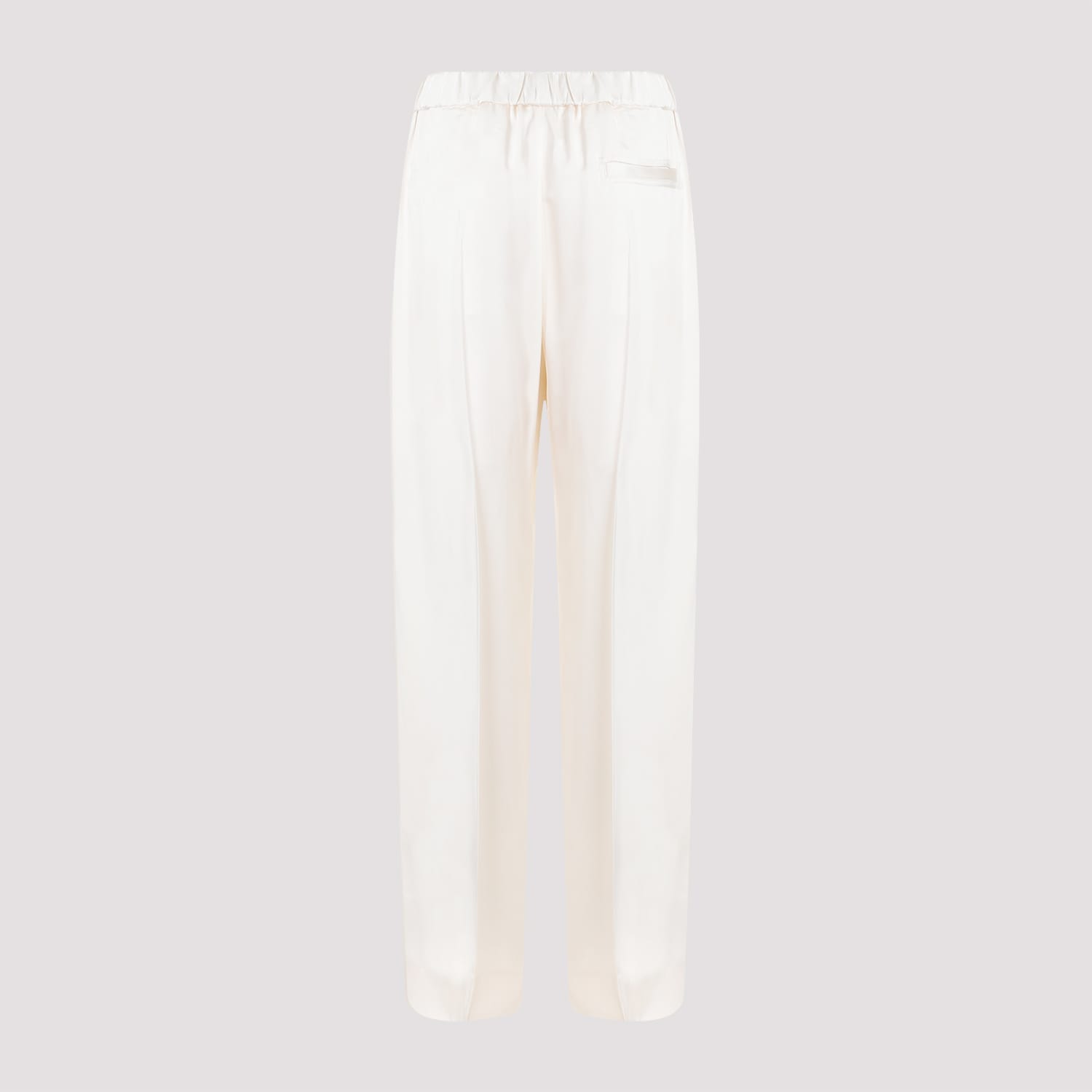 Shop Jil Sander Viscose Pants In Cornsilk