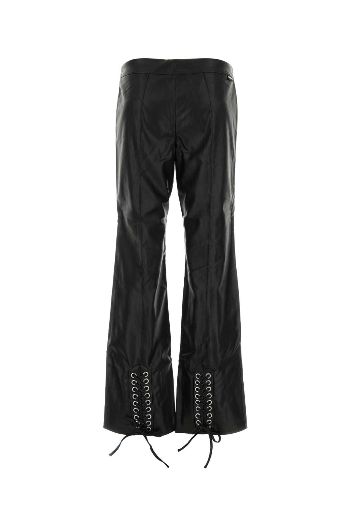 Rotate Birger Christensen Black Synthetic Leather Trouser