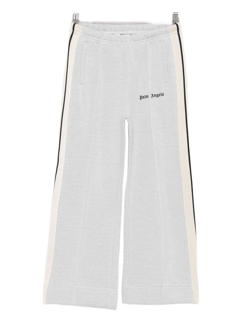 Palm Angels Kids Logo-print Track Pants In White