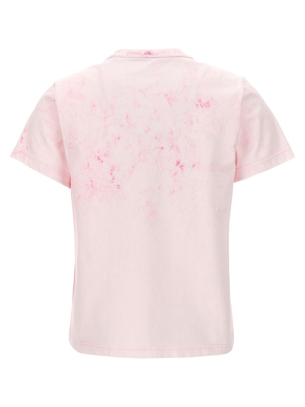 Shop Alexander Wang Love Our Customers Shrunken T-shirt In Pink