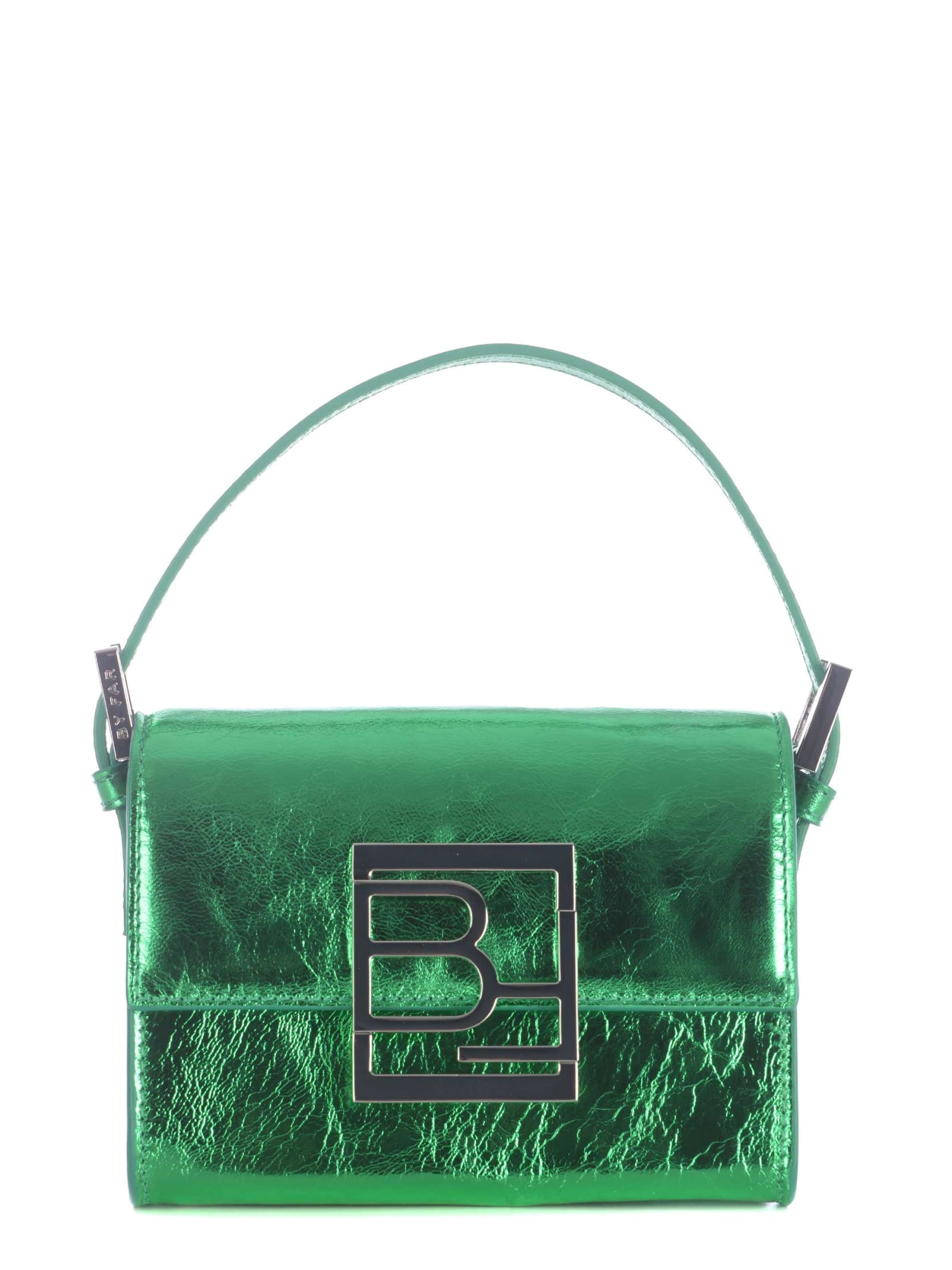 By Far Mini Bag  Fran In Metallic Leather In Green