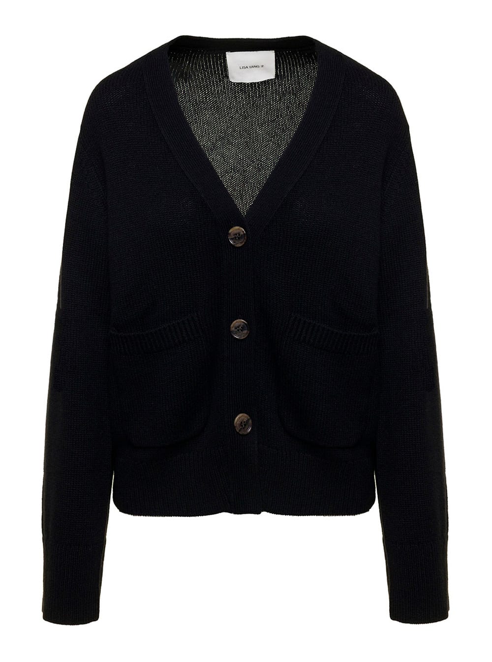 danni Black Knitted Cardigan In Cashmere Woman