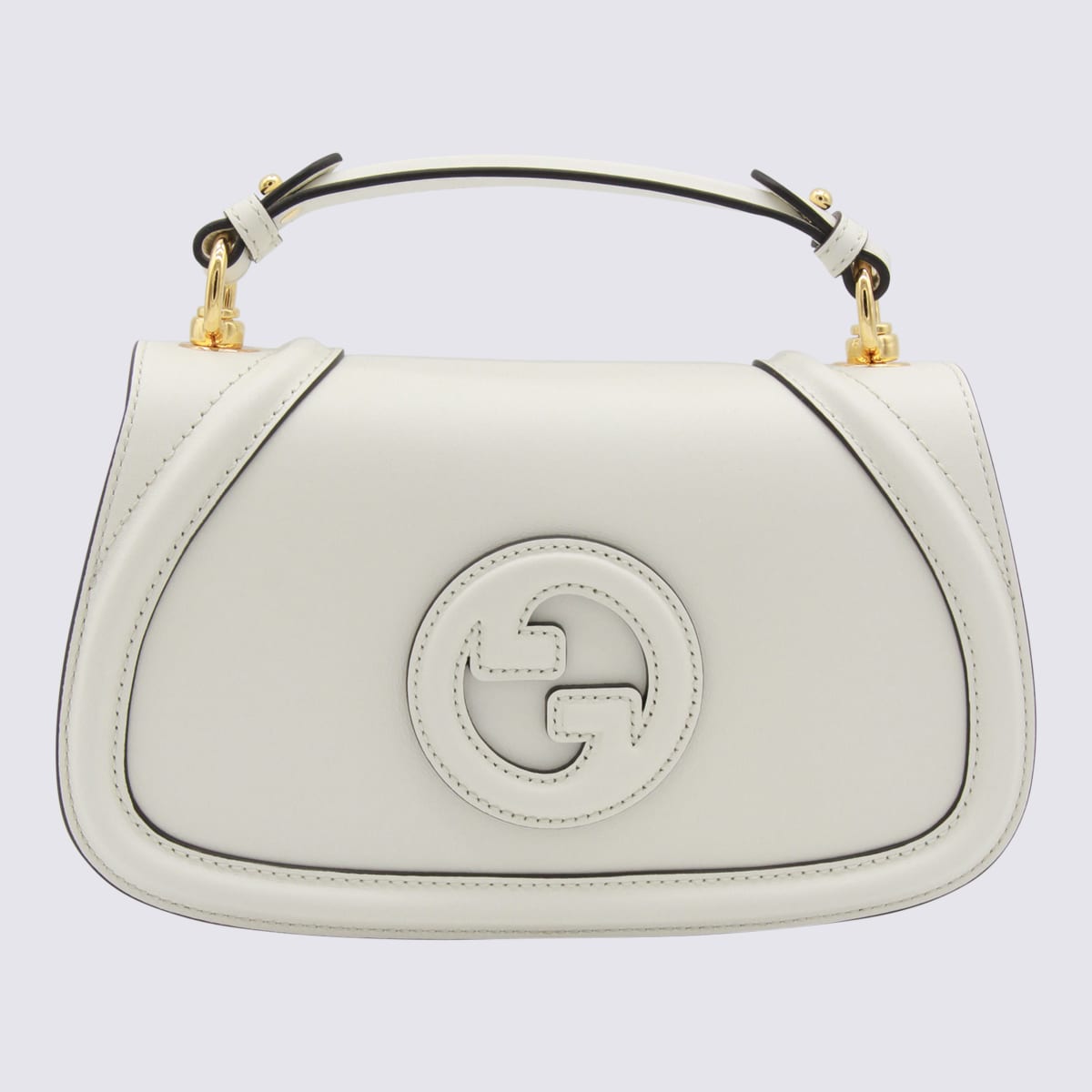 Gucci Medium Blondie Leather Cross Body Bag In White