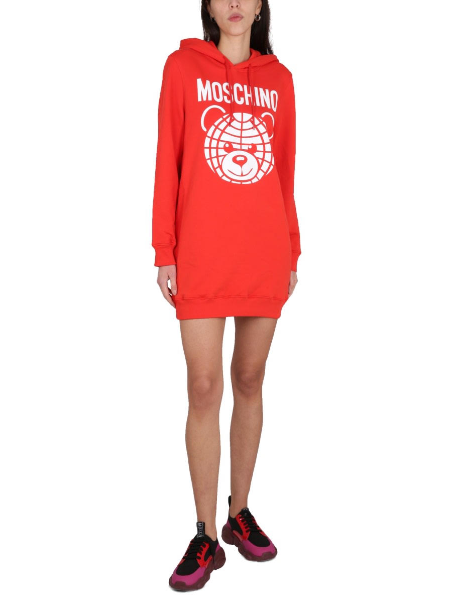 Moschino Couture Sweatshirt With Logo Print In Red