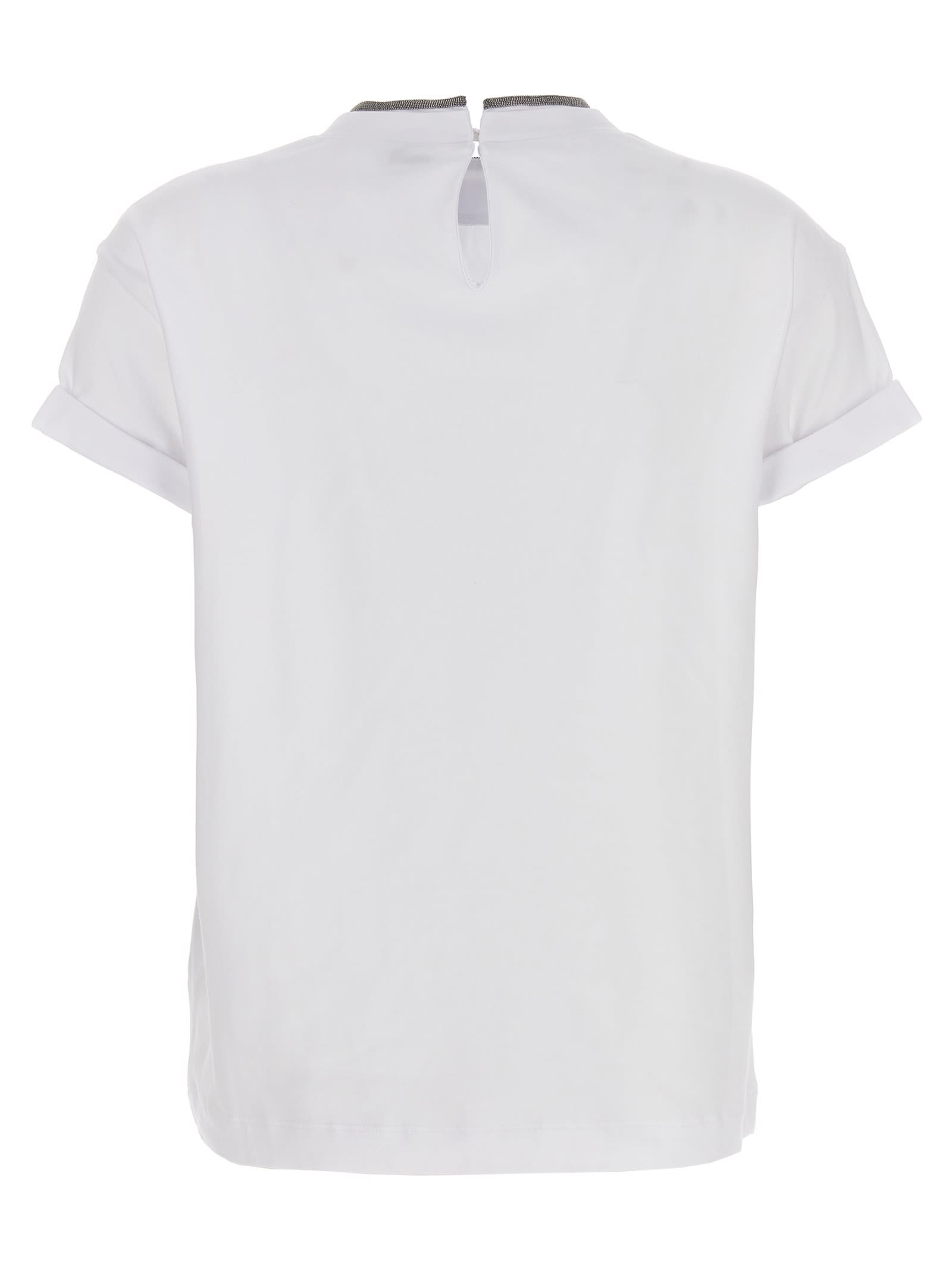 Shop Brunello Cucinelli Monile T-shirt In White