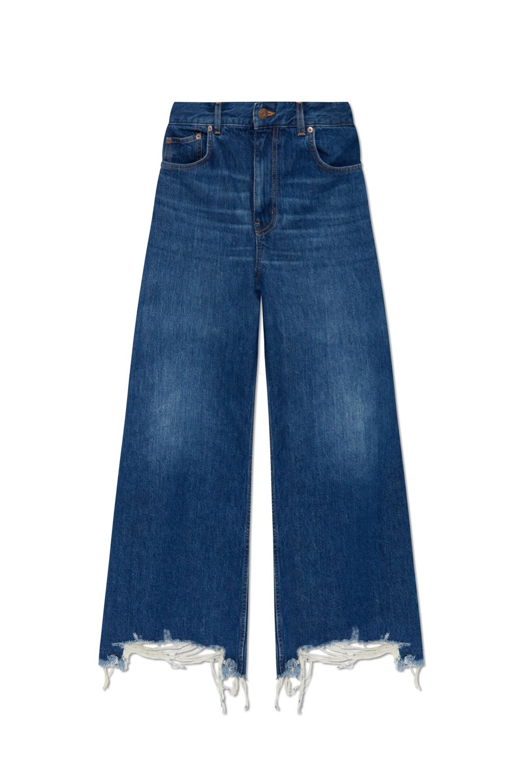 Chloé Distressed Wide-leg Jeans